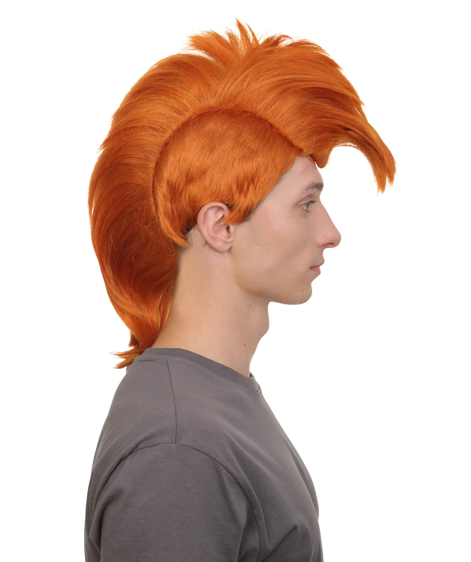 Adult Men’s  Animated Goofy Dog Movie Strawberry-blond Mohawk Wig | Perfect for Halloween | Flame-retardant Synthetic Fiber
