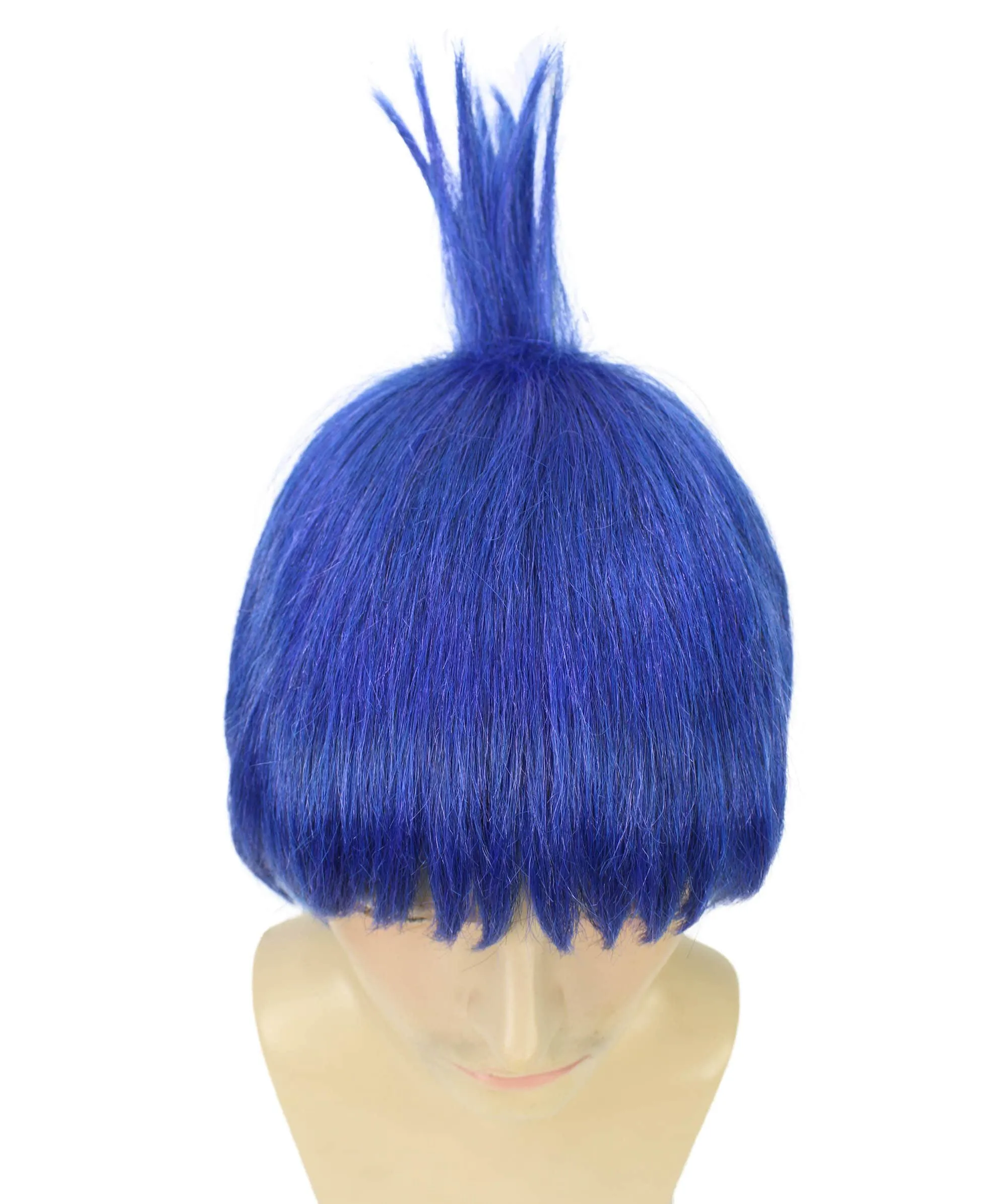 Adult Men’s Anime Chainsaw Guy Blue  Topknot-styled Wig | Perfect for Halloween and Anime-themed Group Parties | Flame-retardant Synthetic Fiber