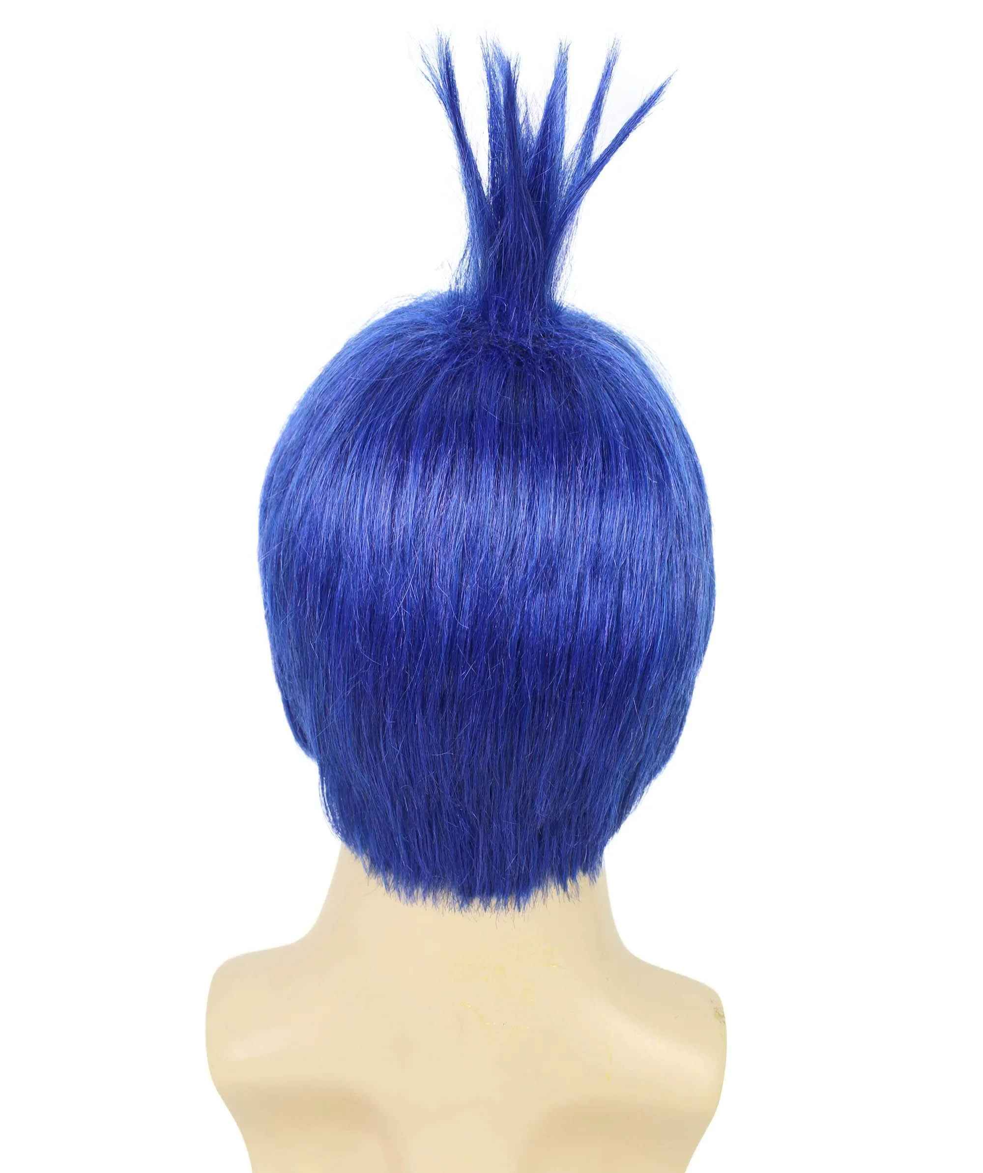 Adult Men’s Anime Chainsaw Guy Blue  Topknot-styled Wig | Perfect for Halloween and Anime-themed Group Parties | Flame-retardant Synthetic Fiber