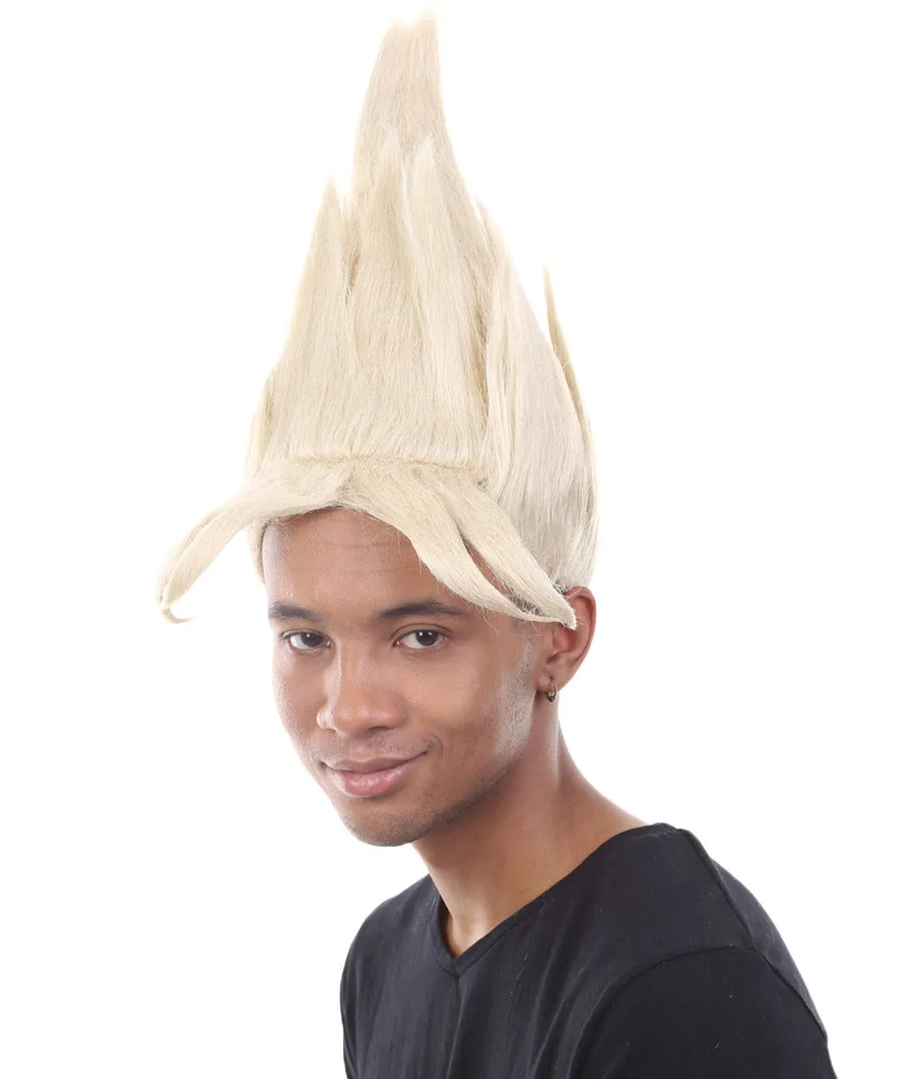 Adult Men's Anime Protagonist Spike Wig | Blonde Anime/Series Wigs | Premium Breathable Capless Cap