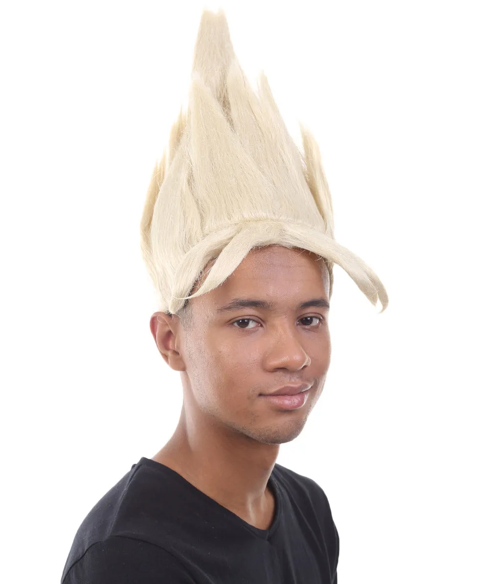 Adult Men's Anime Protagonist Spike Wig | Blonde Anime/Series Wigs | Premium Breathable Capless Cap