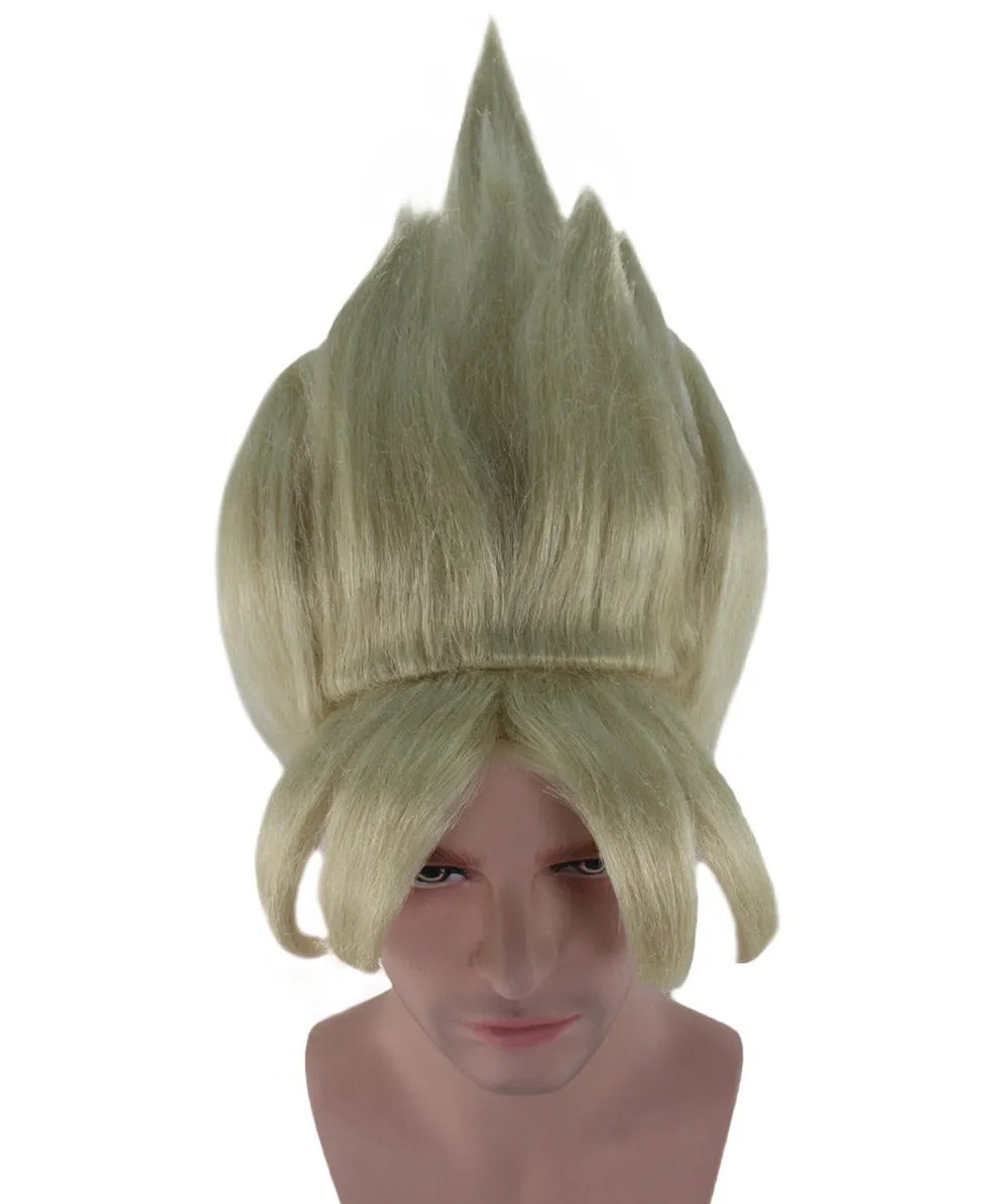 Adult Men's Anime Protagonist Spike Wig | Blonde Anime/Series Wigs | Premium Breathable Capless Cap