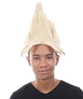 Adult Men's Anime Protagonist Spike Wig | Blonde Anime/Series Wigs | Premium Breathable Capless Cap