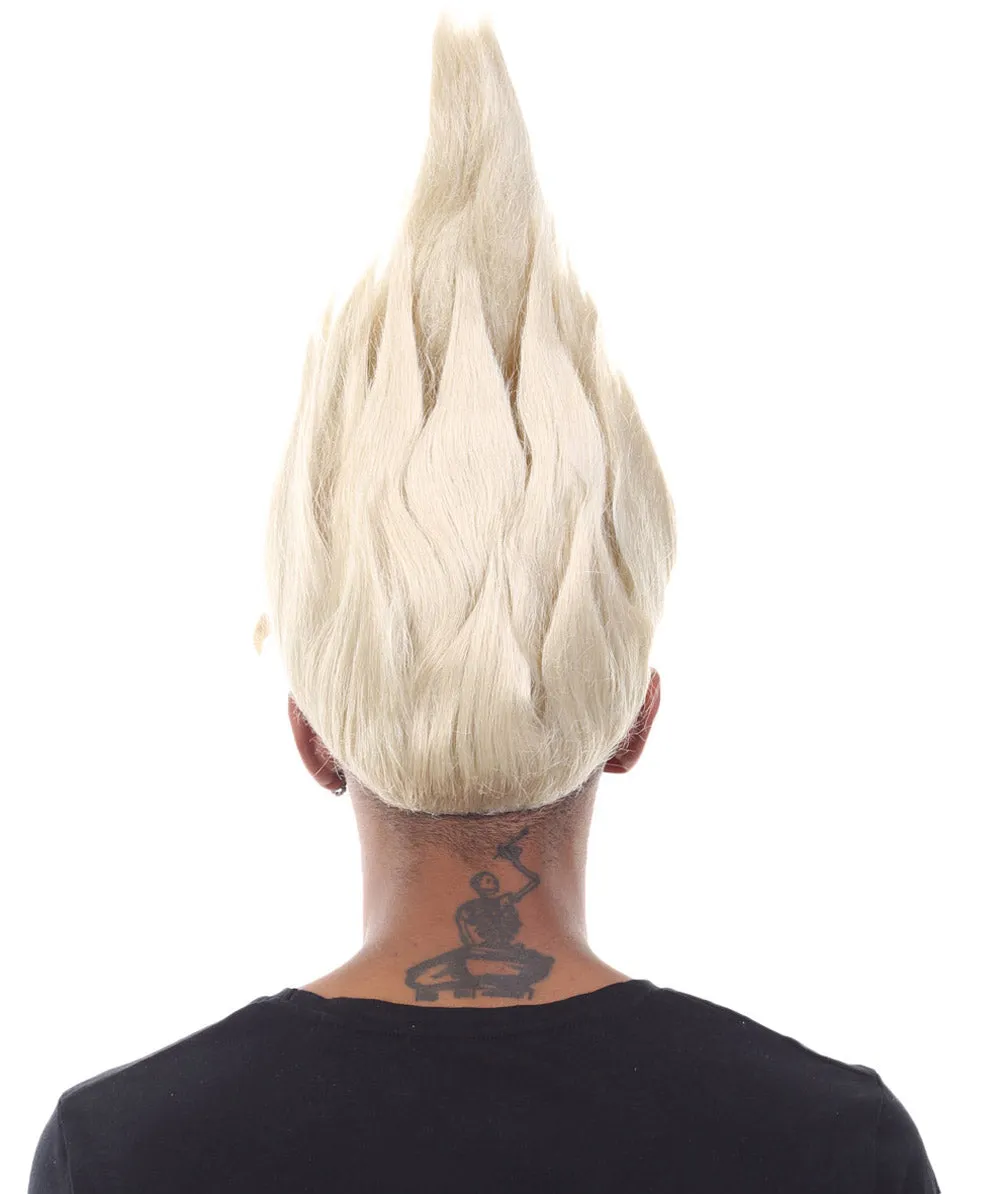 Adult Men's Anime Protagonist Spike Wig | Blonde Anime/Series Wigs | Premium Breathable Capless Cap