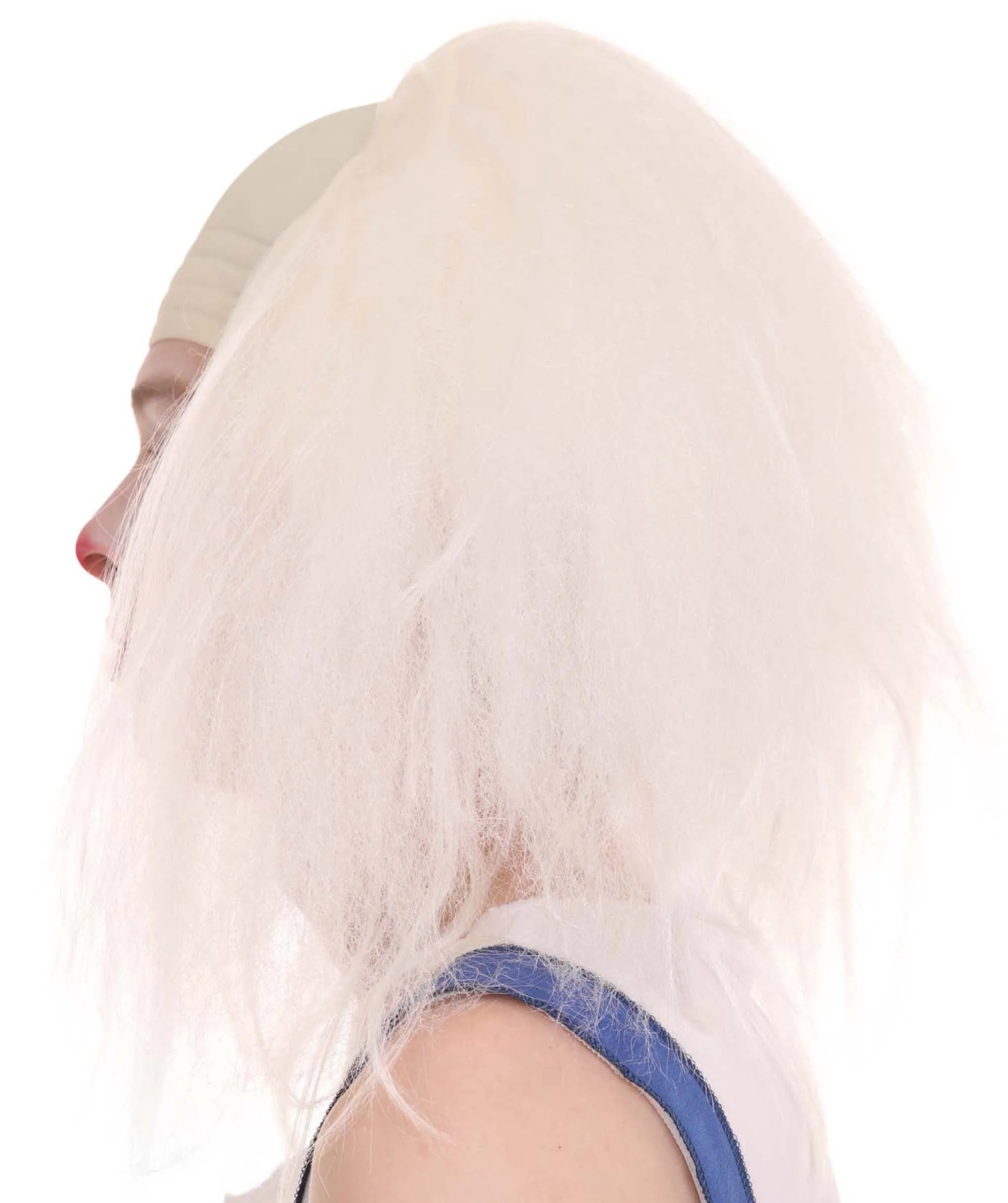 Adult Men's Funny Half Bald Head Wig | Suitable for Halloween and Cosplay | Multiple Color Options | Flame-retardant Synthetic Fiber