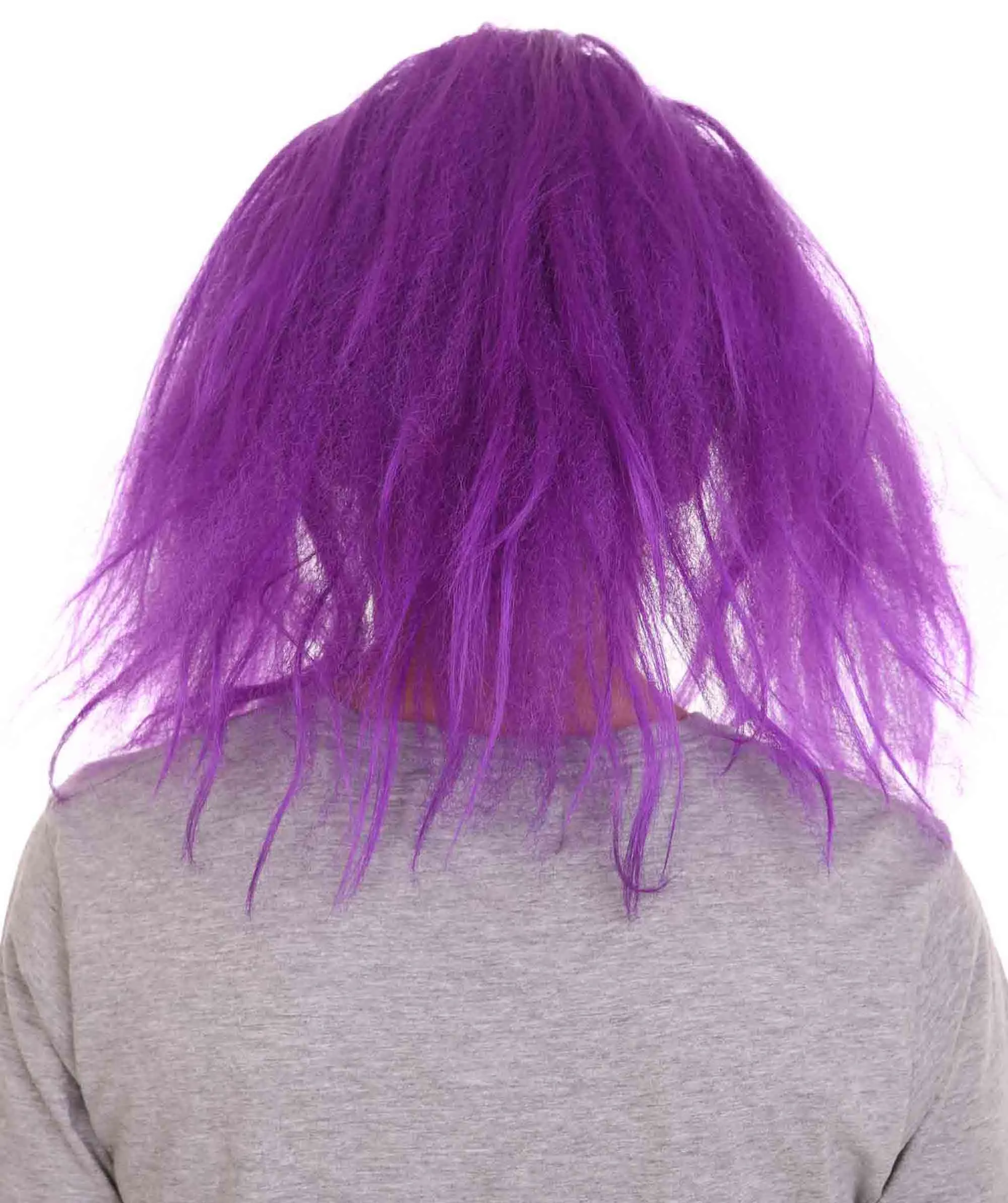 Adult Men's Funny Half Bald Head Wig | Suitable for Halloween and Cosplay | Multiple Color Options | Flame-retardant Synthetic Fiber