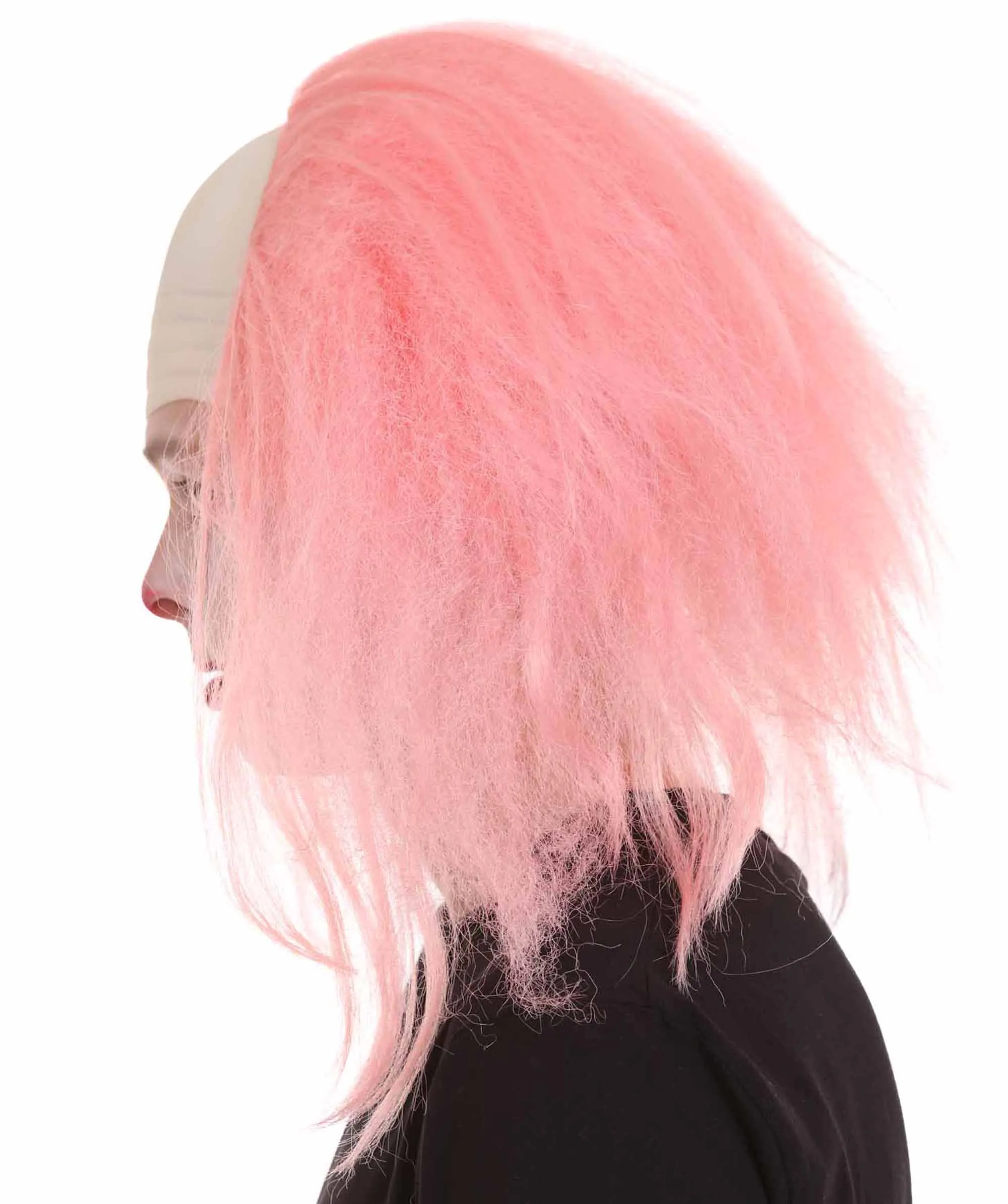 Adult Men's Funny Half Bald Head Wig | Suitable for Halloween and Cosplay | Multiple Color Options | Flame-retardant Synthetic Fiber