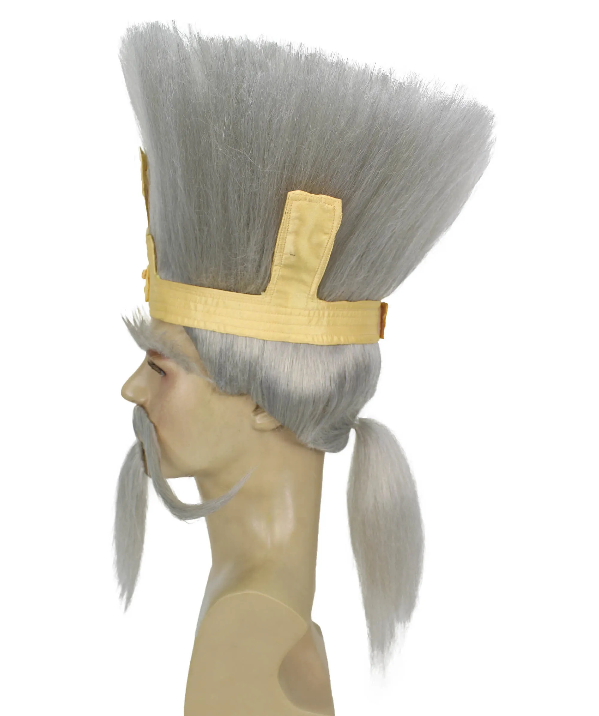 Adult Men's Legendary Grey Sorcerer Wig | Perfect for Halloween | Flame-retardant Synthetic Fiber