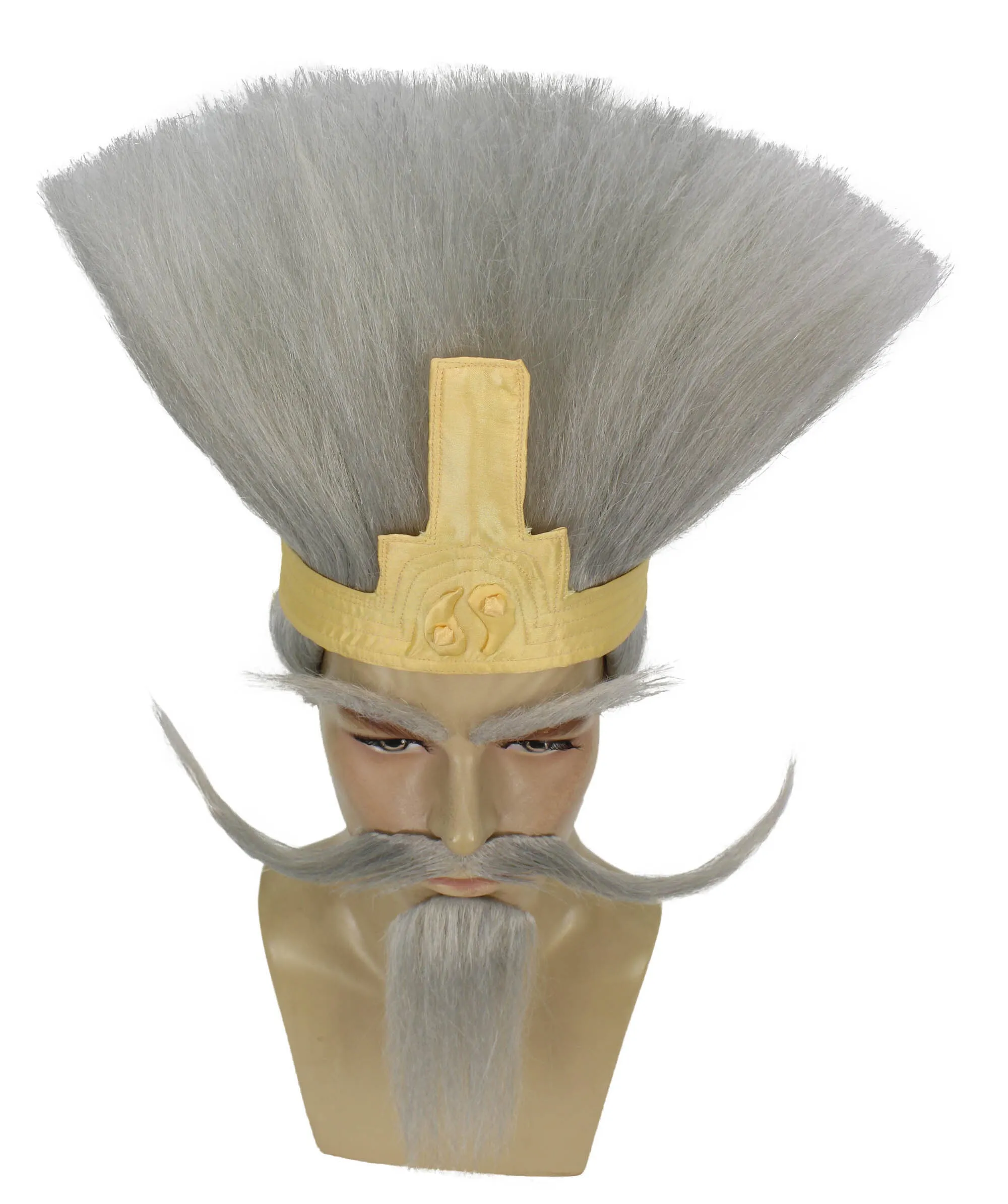 Adult Men's Legendary Grey Sorcerer Wig | Perfect for Halloween | Flame-retardant Synthetic Fiber