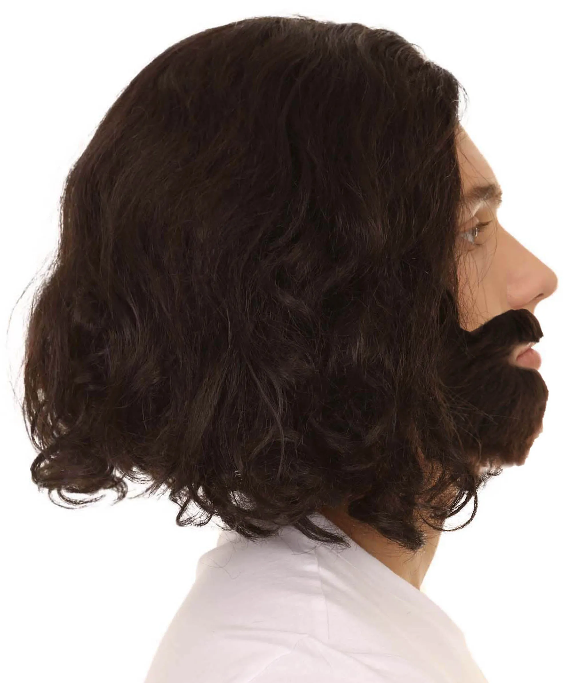 Adult Men's Medium Length Curly Halloween Cosplay Party Sophisticated Scholar Gentleman Knight Costume Wig, Synthetic Fiber Soft Hair,  | HPO