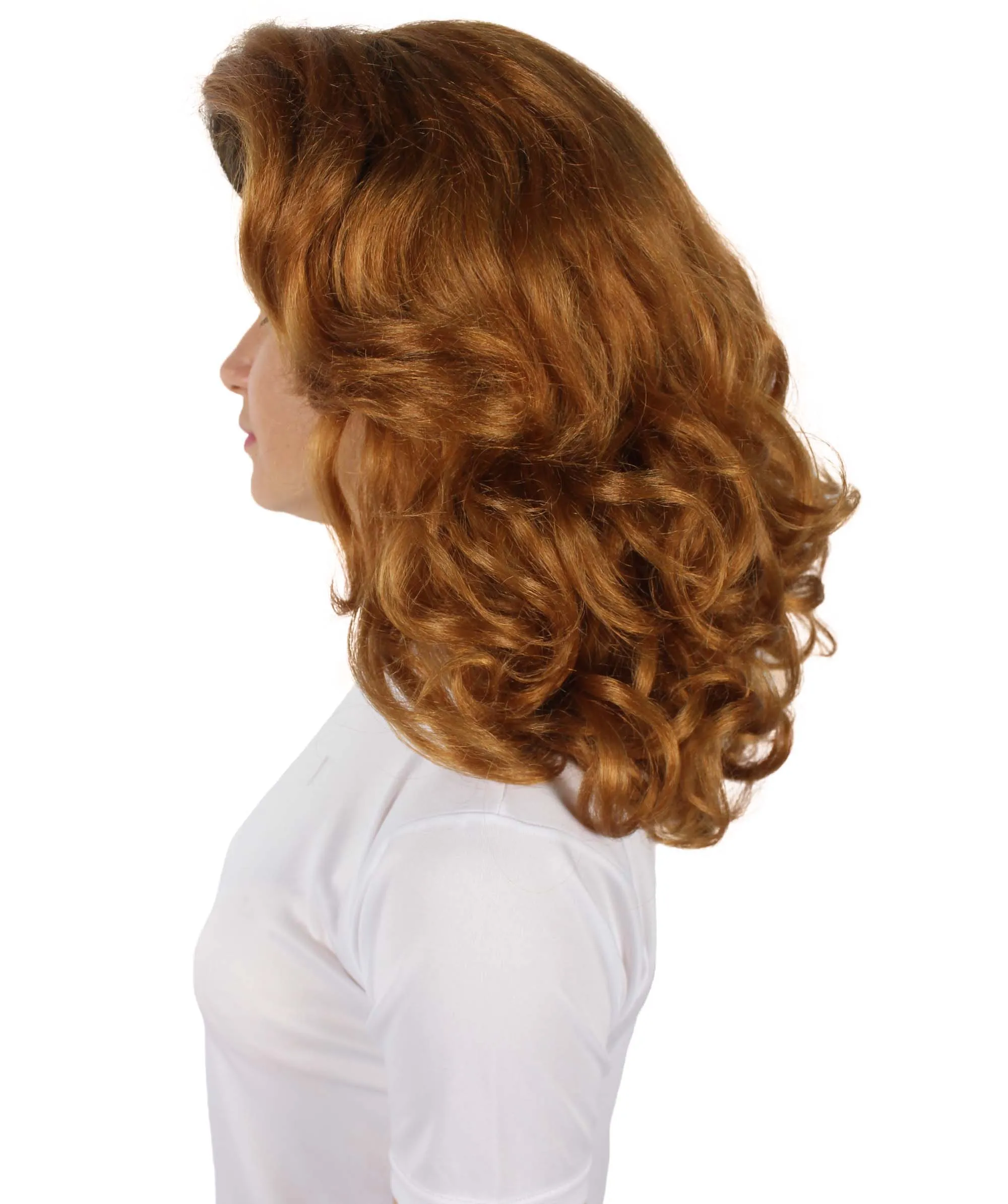 Adult Unisex Drag Race Retro Brown Wavy Miss America Wig