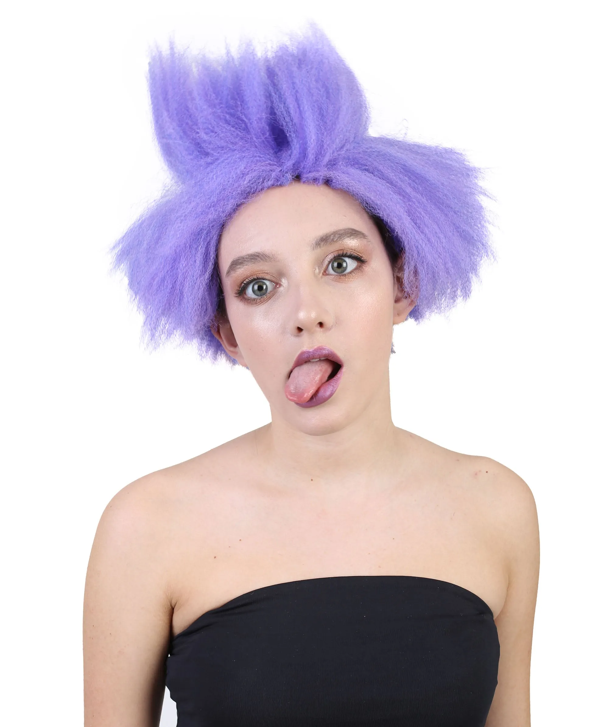 Adult Unisex Evil character Wig | Purple TV/Movie Party Ready Fancy Cosplay Halloween Wig | Premium Breathable Capless Cap