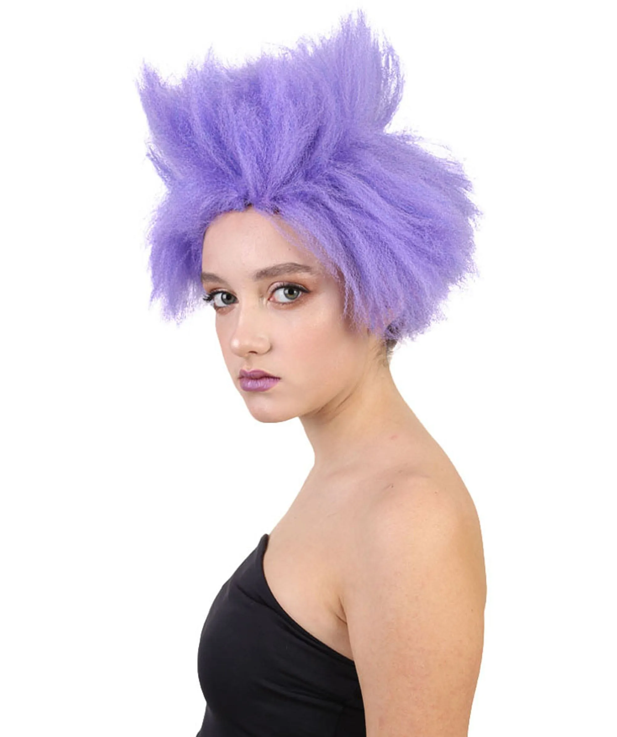 Adult Unisex Evil character Wig | Purple TV/Movie Party Ready Fancy Cosplay Halloween Wig | Premium Breathable Capless Cap