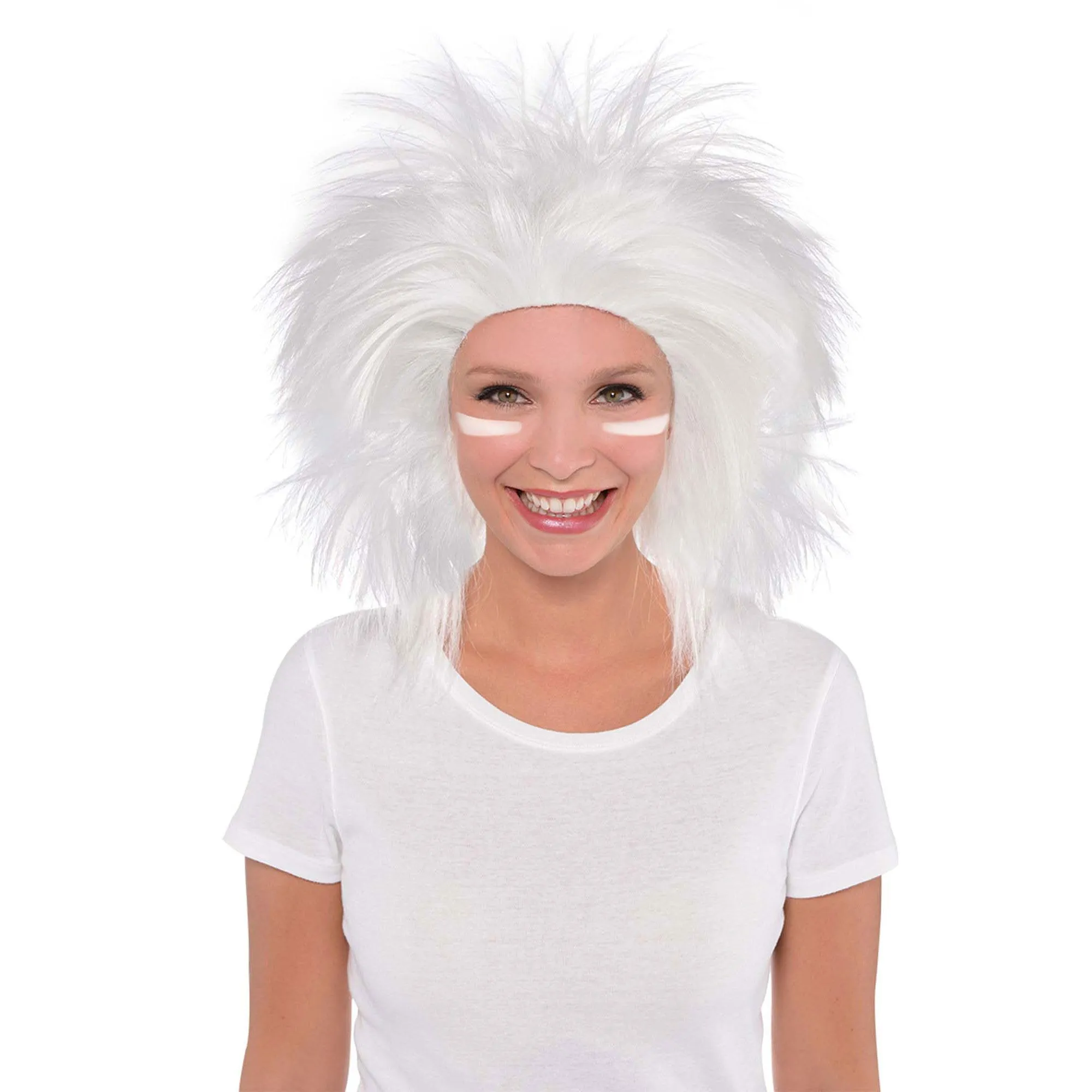 Adult White Crazy Wig
