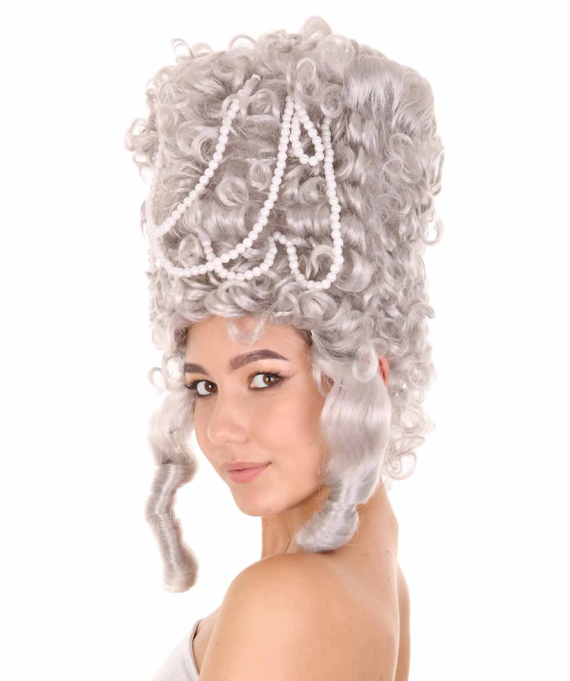 Adult Women Baroque Marie Antoinette Grey Womens Wig | Grey Colors Historical Wigs.