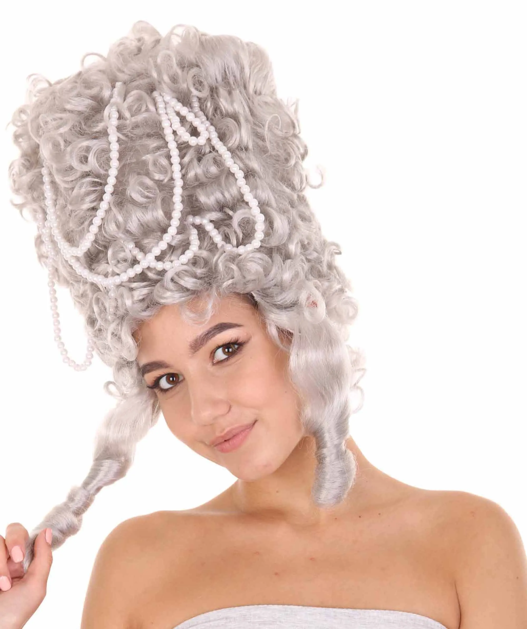 Adult Women Baroque Marie Antoinette Grey Womens Wig | Grey Colors Historical Wigs.