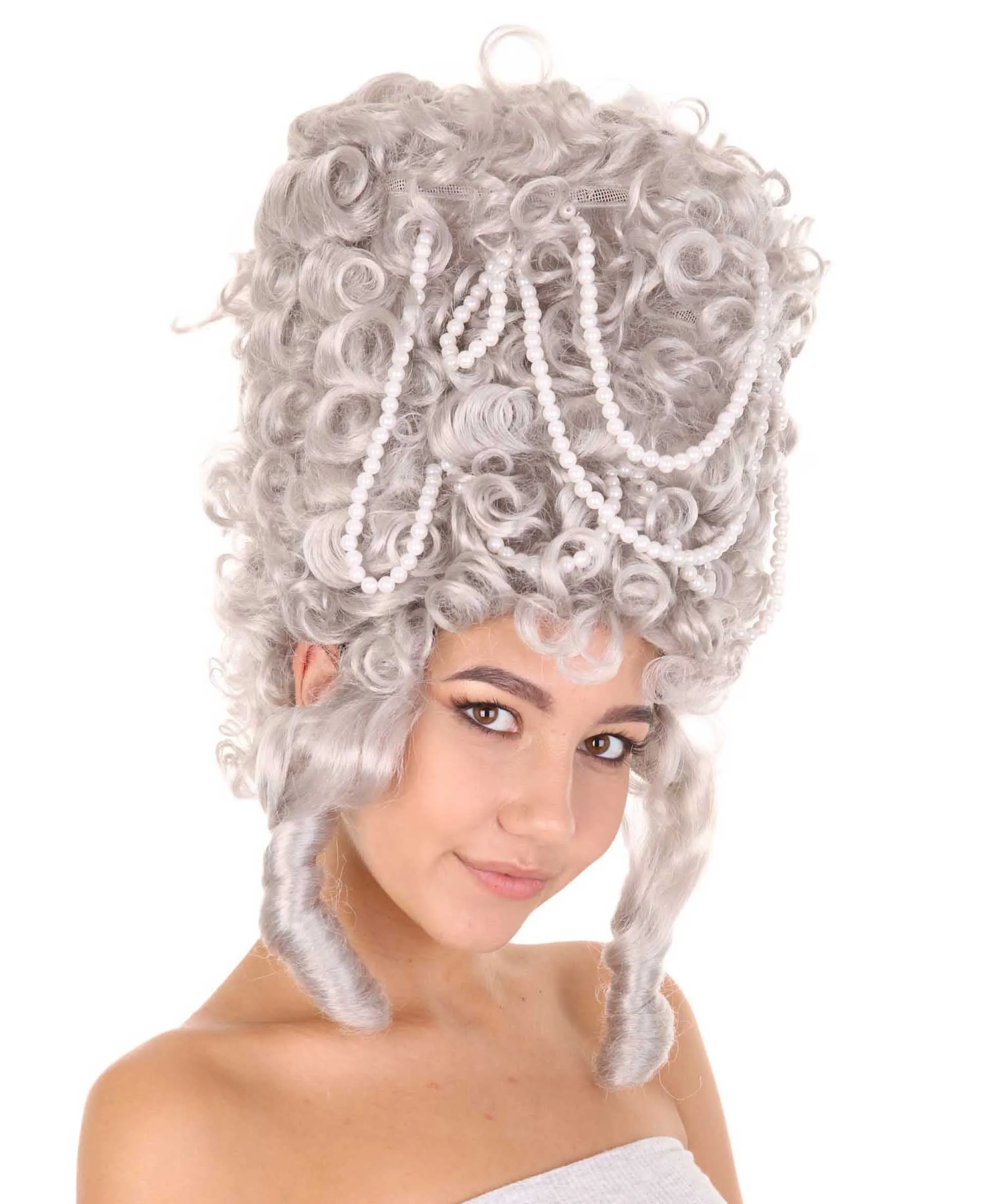 Adult Women Baroque Marie Antoinette Grey Womens Wig | Grey Colors Historical Wigs.