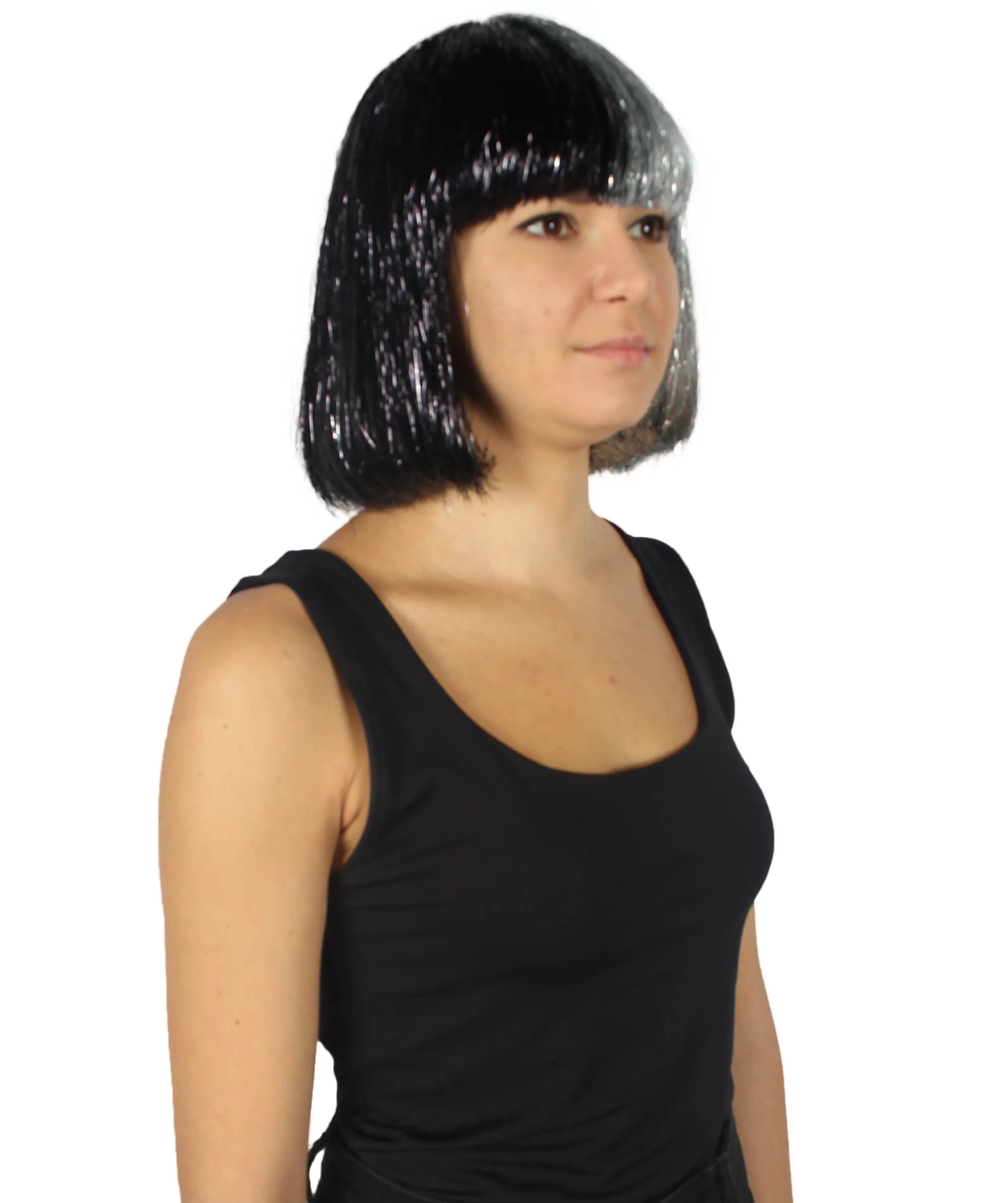 Adult Women Tinsel Bob Wig Collection, Multiple Color Options.