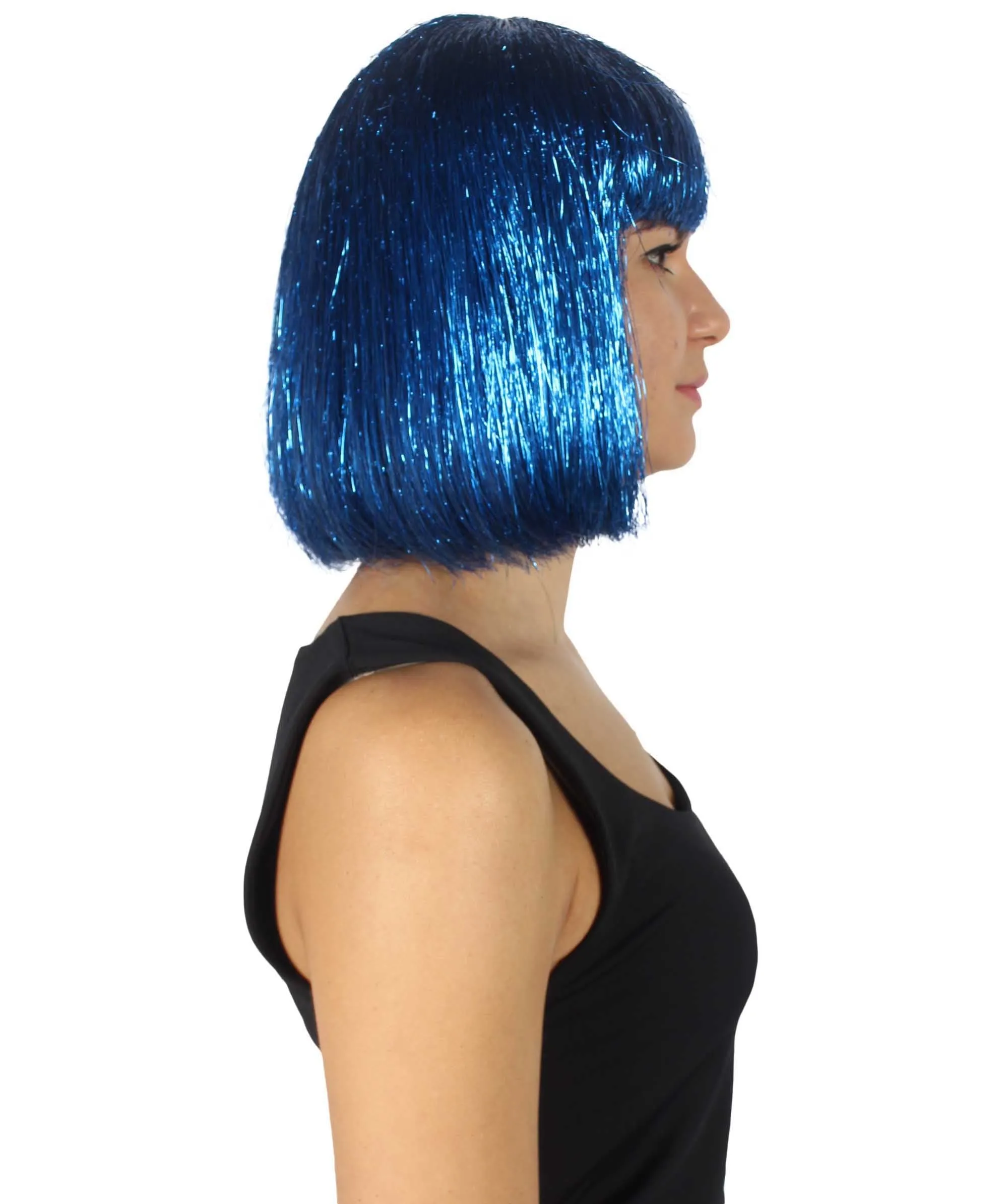 Adult Women Tinsel Bob Wig Collection, Multiple Color Options.