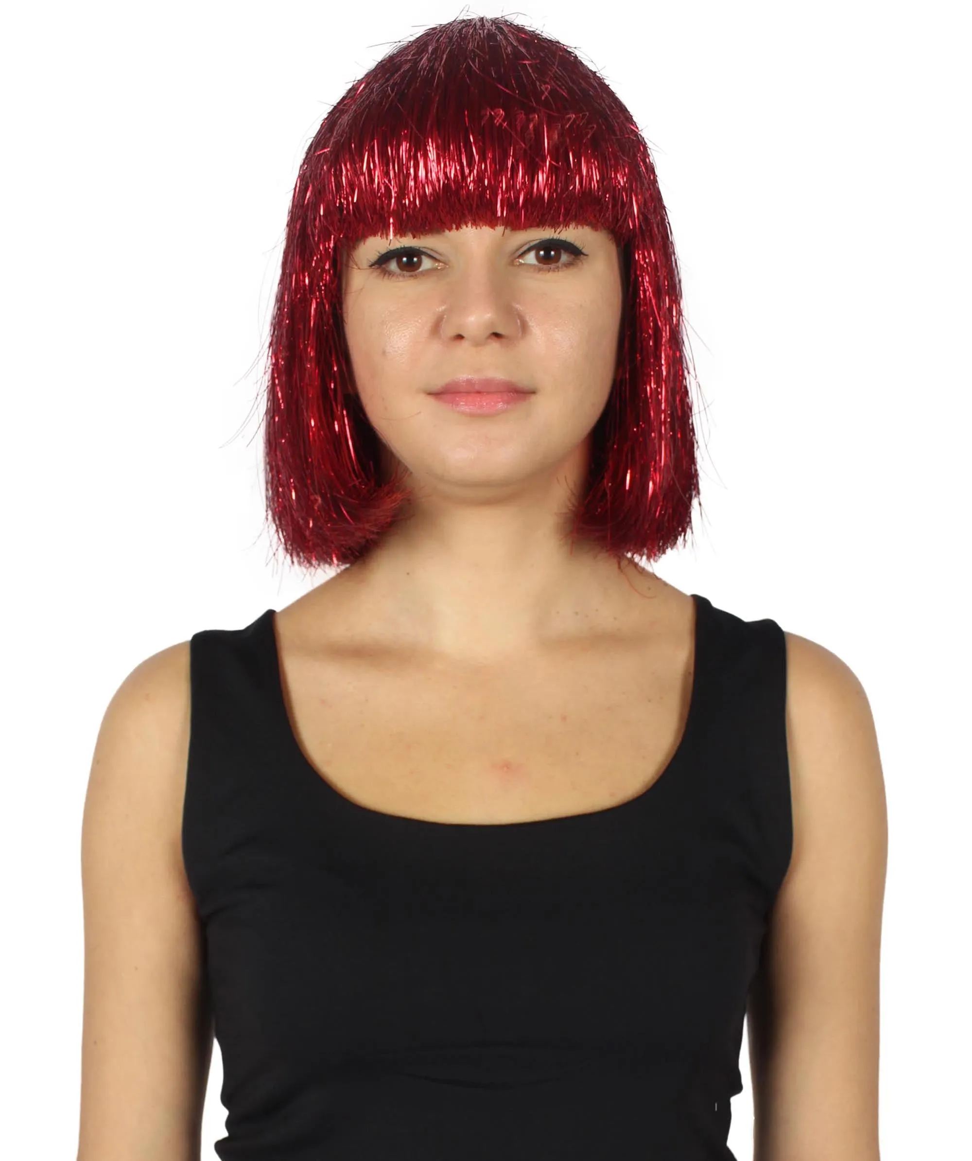 Adult Women Tinsel Bob Wig Collection, Multiple Color Options.