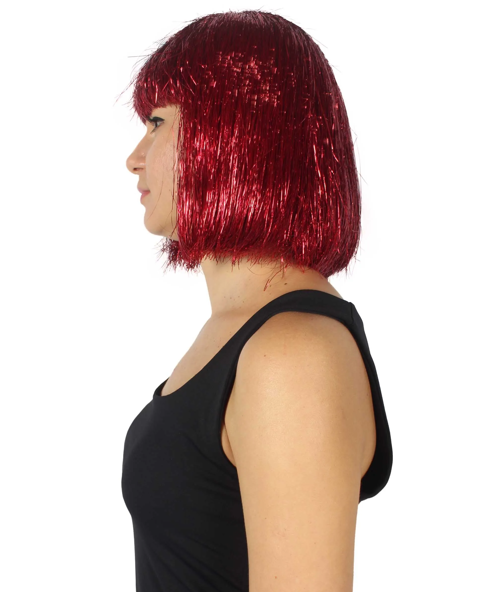 Adult Women Tinsel Bob Wig Collection, Multiple Color Options.