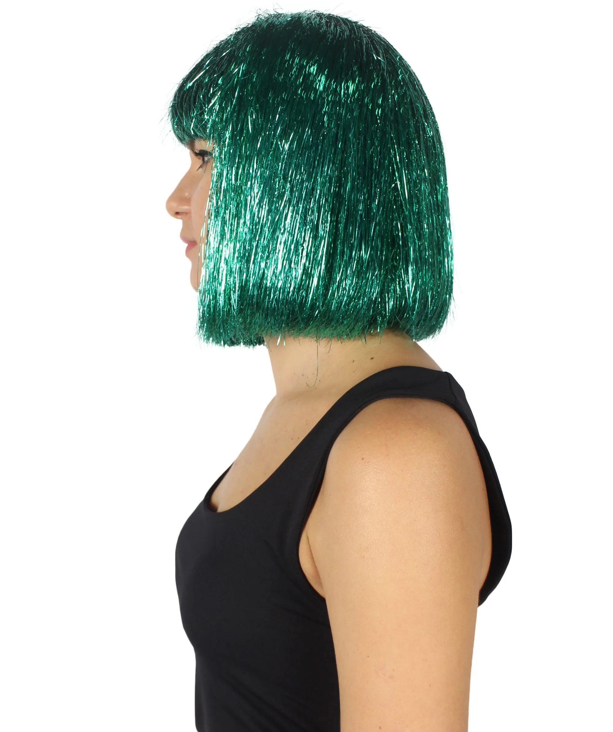 Adult Women Tinsel Bob Wig Collection, Multiple Color Options.