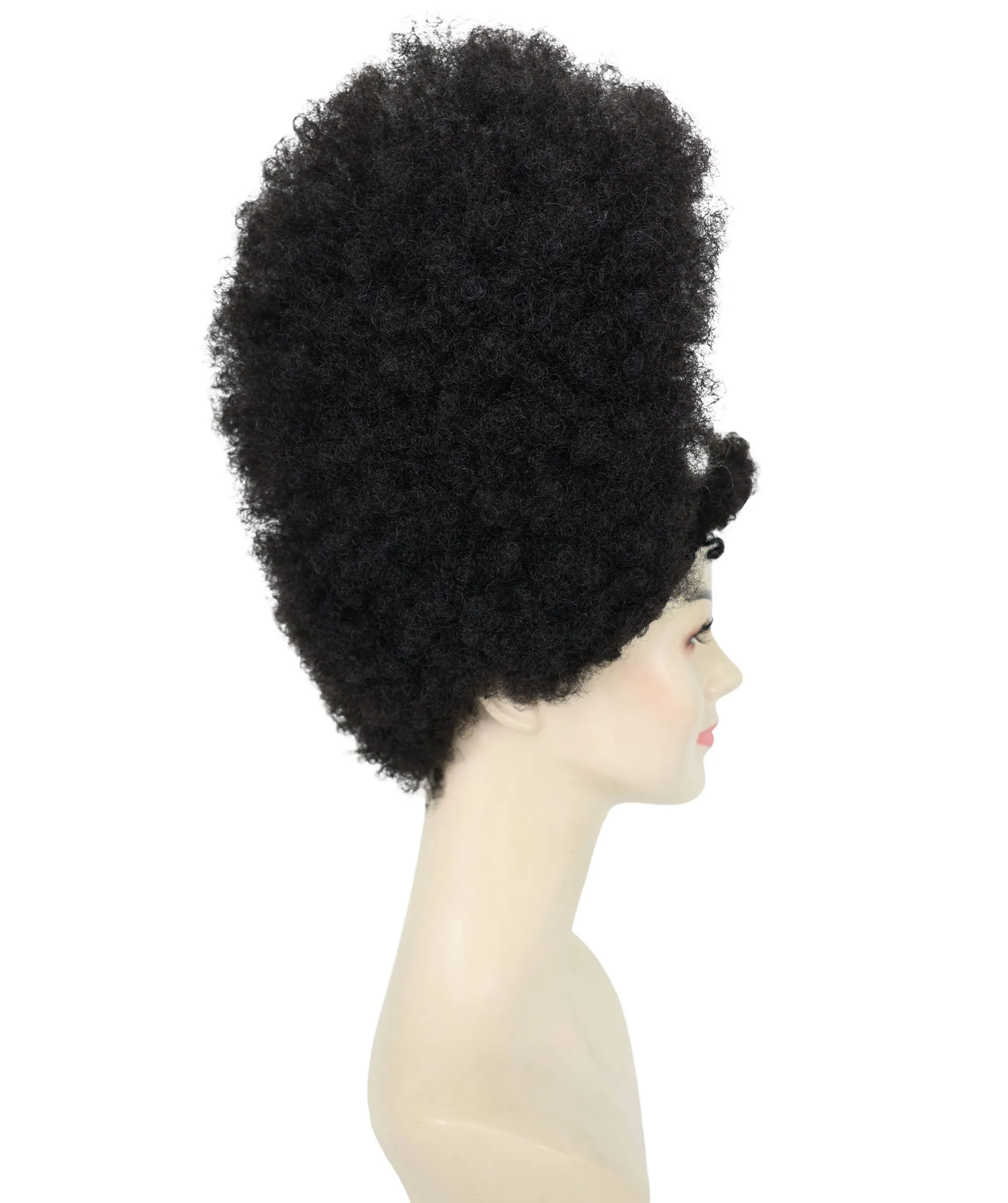 Adult Women's 16" Inch Medium Length Halloween Cosplay Afro Puff Good as Hell Goddess Costume Multiple Wig, Synthetic Fiber Hair with Braids, | HPO