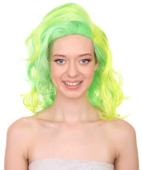 Adult Women's 17" Medium Length Wavy Halloween Cosplay American Singing Personality Costume Wig, Synthetic Soft Fiber Hair, Perfect for Holidays and Parties | HPO