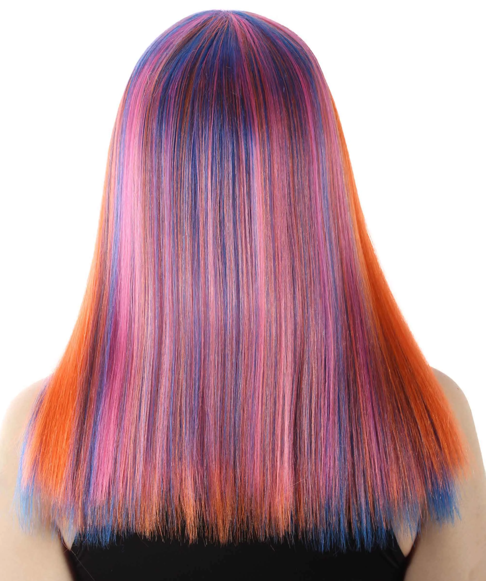 Adult Women's 18" Inch Silky Medium Straight Length Diva Wig, Multiple Color Synthetic Hair with Bangs | HPO
