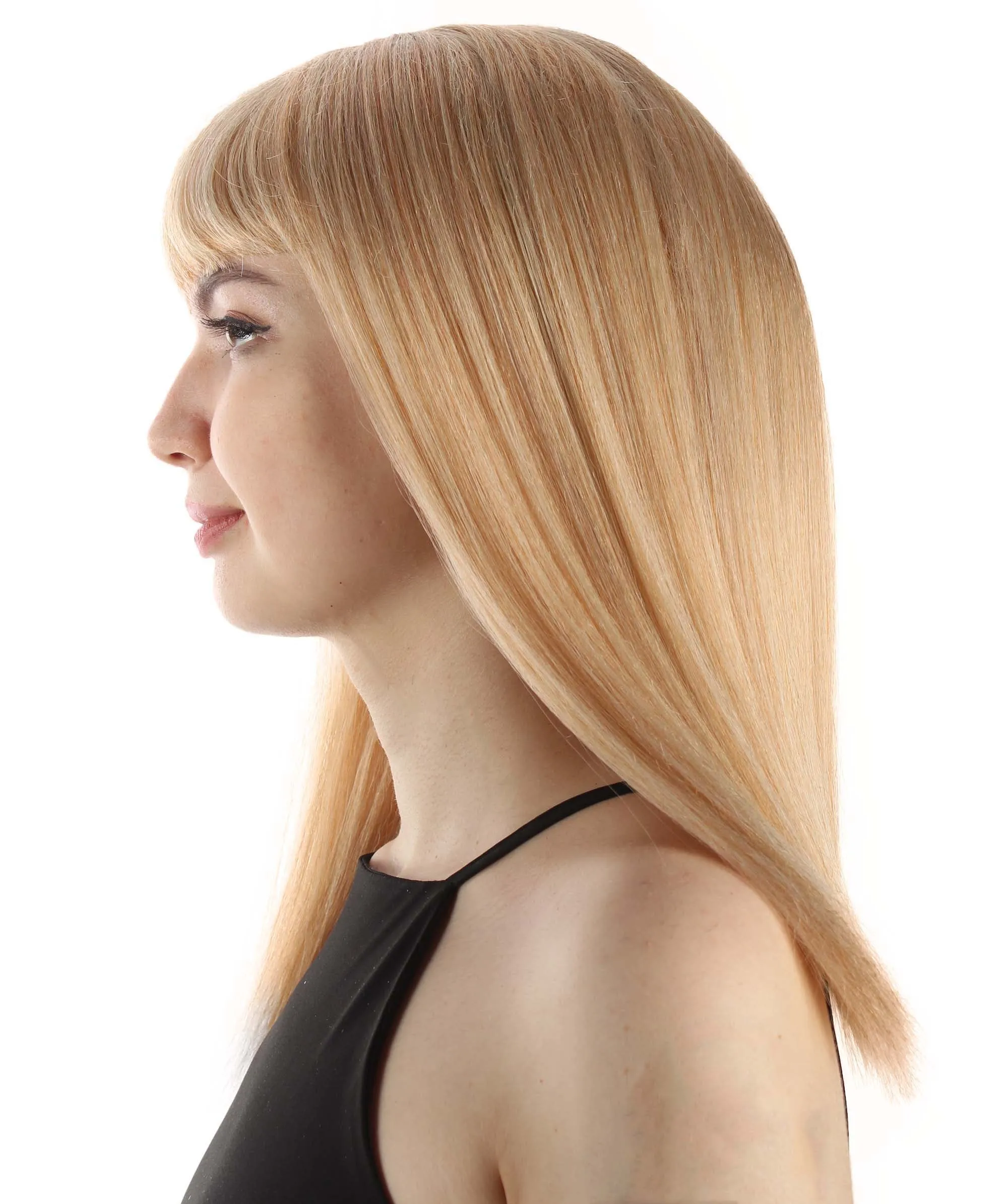 Adult Women's 18" Inch Silky Medium Straight Length Diva Wig, Multiple Color Synthetic Hair with Bangs | HPO