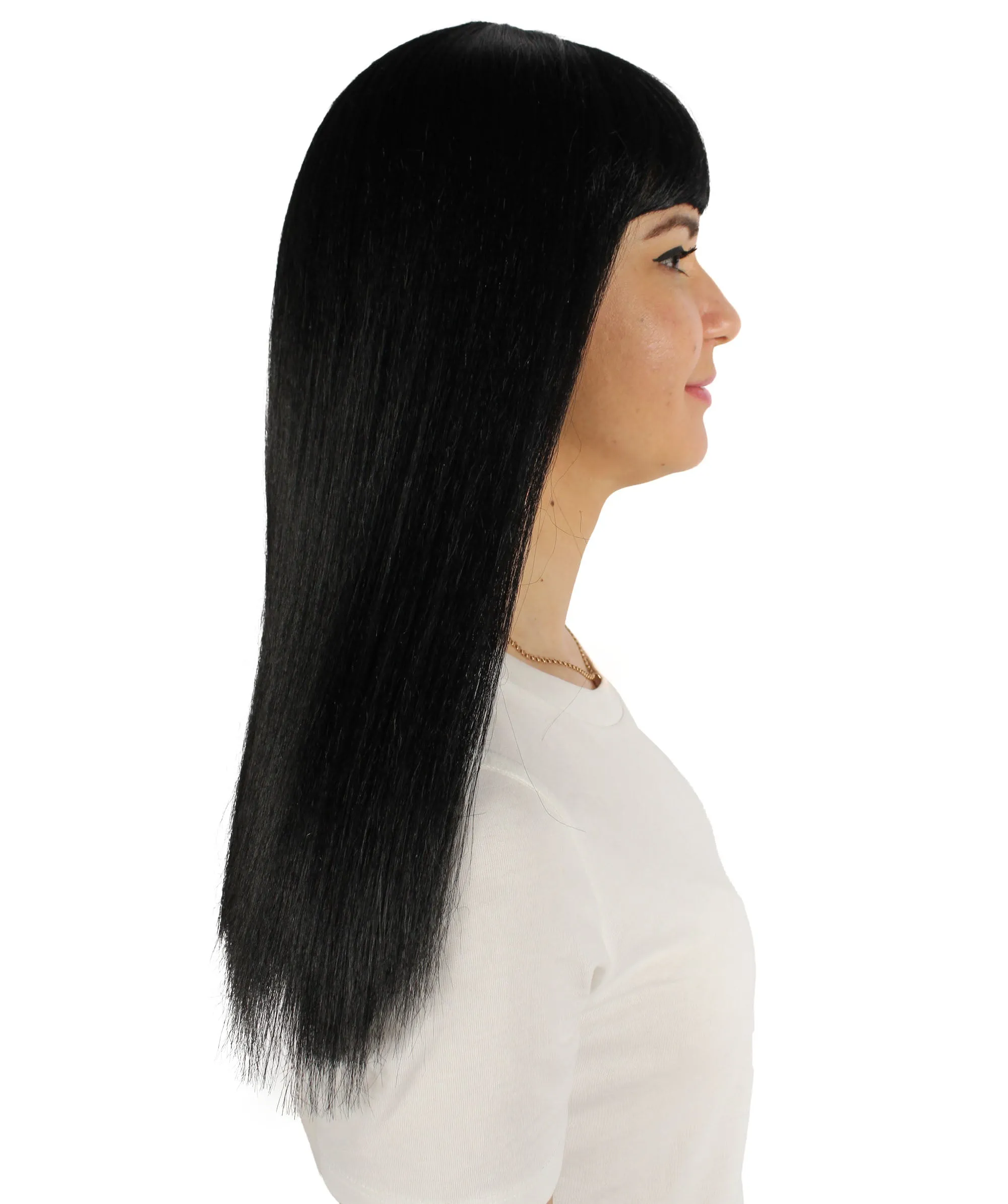 Adult Women's 18" Inch Silky Medium Straight Length Diva Wig, Multiple Color Synthetic Hair with Bangs | HPO