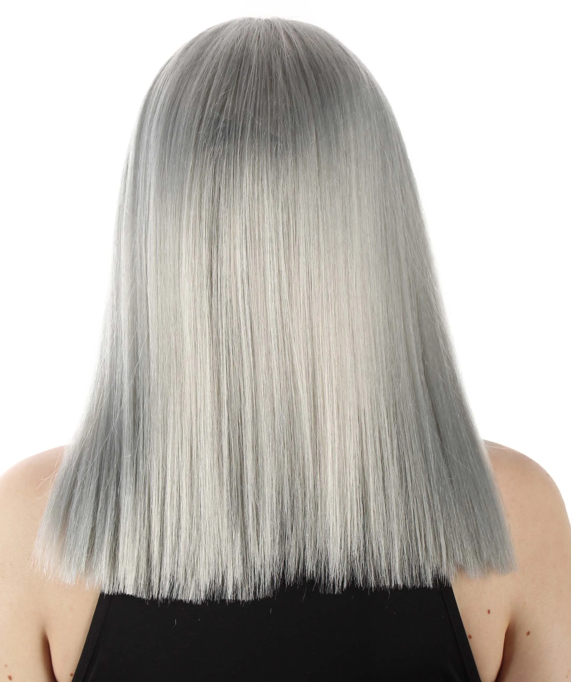 Adult Women's 18" Inch Silky Medium Straight Length Diva Wig, Multiple Color Synthetic Hair with Bangs | HPO