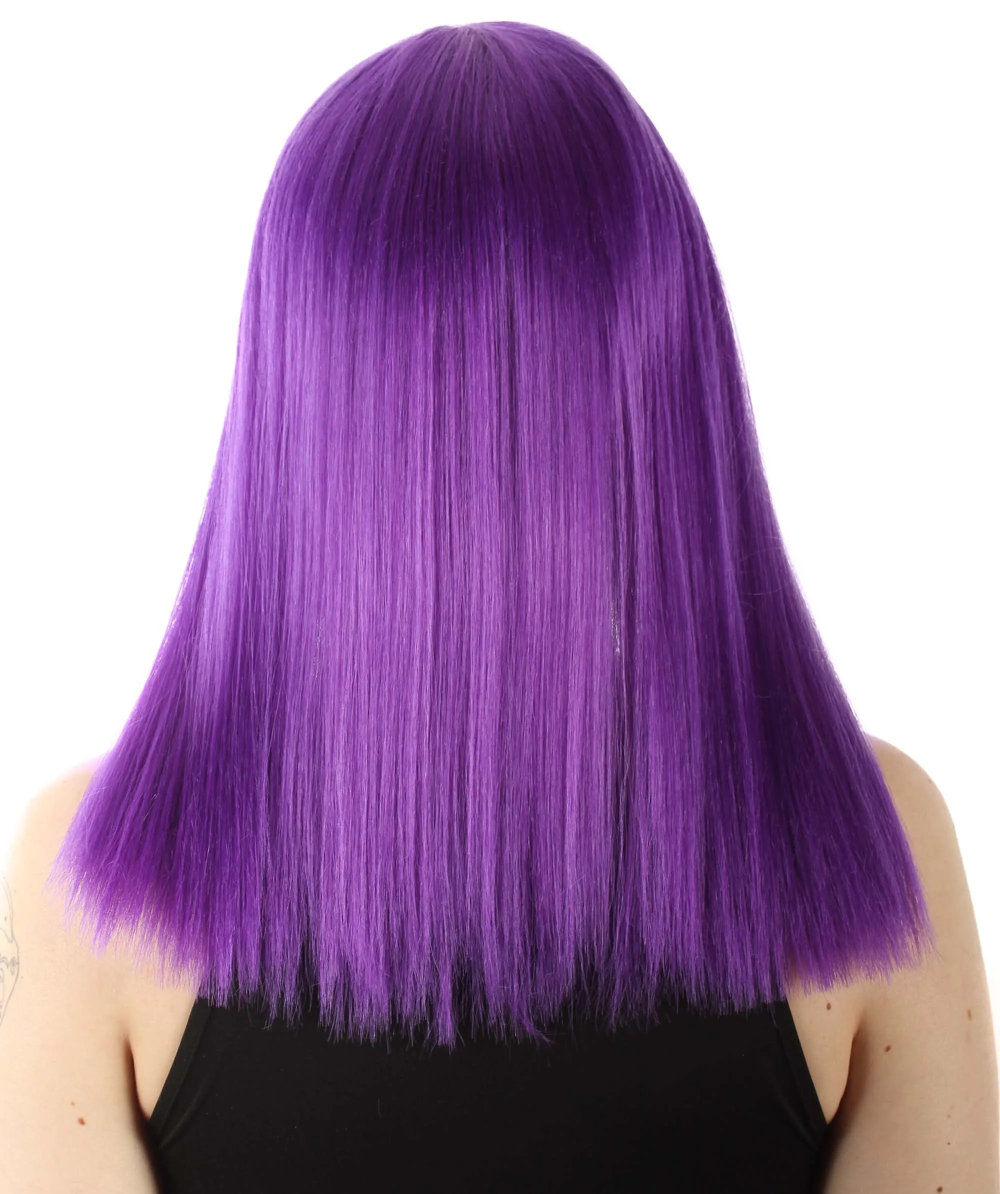 Adult Women's 18" Inch Silky Medium Straight Length Diva Wig, Multiple Color Synthetic Hair with Bangs | HPO
