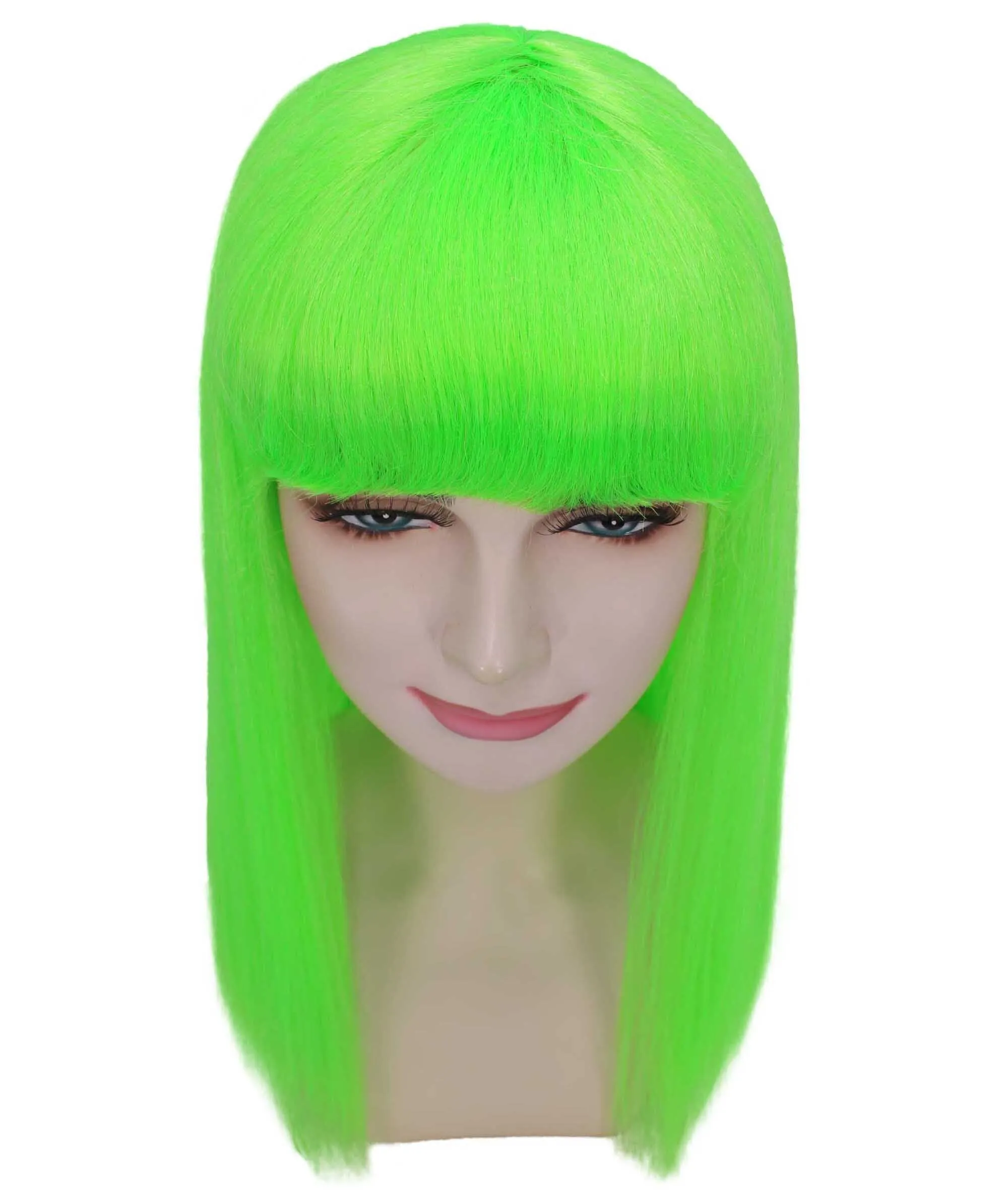 Adult Women's 18" Inch Silky Medium Straight Length Diva Wig, Multiple Color Synthetic Hair with Bangs | HPO