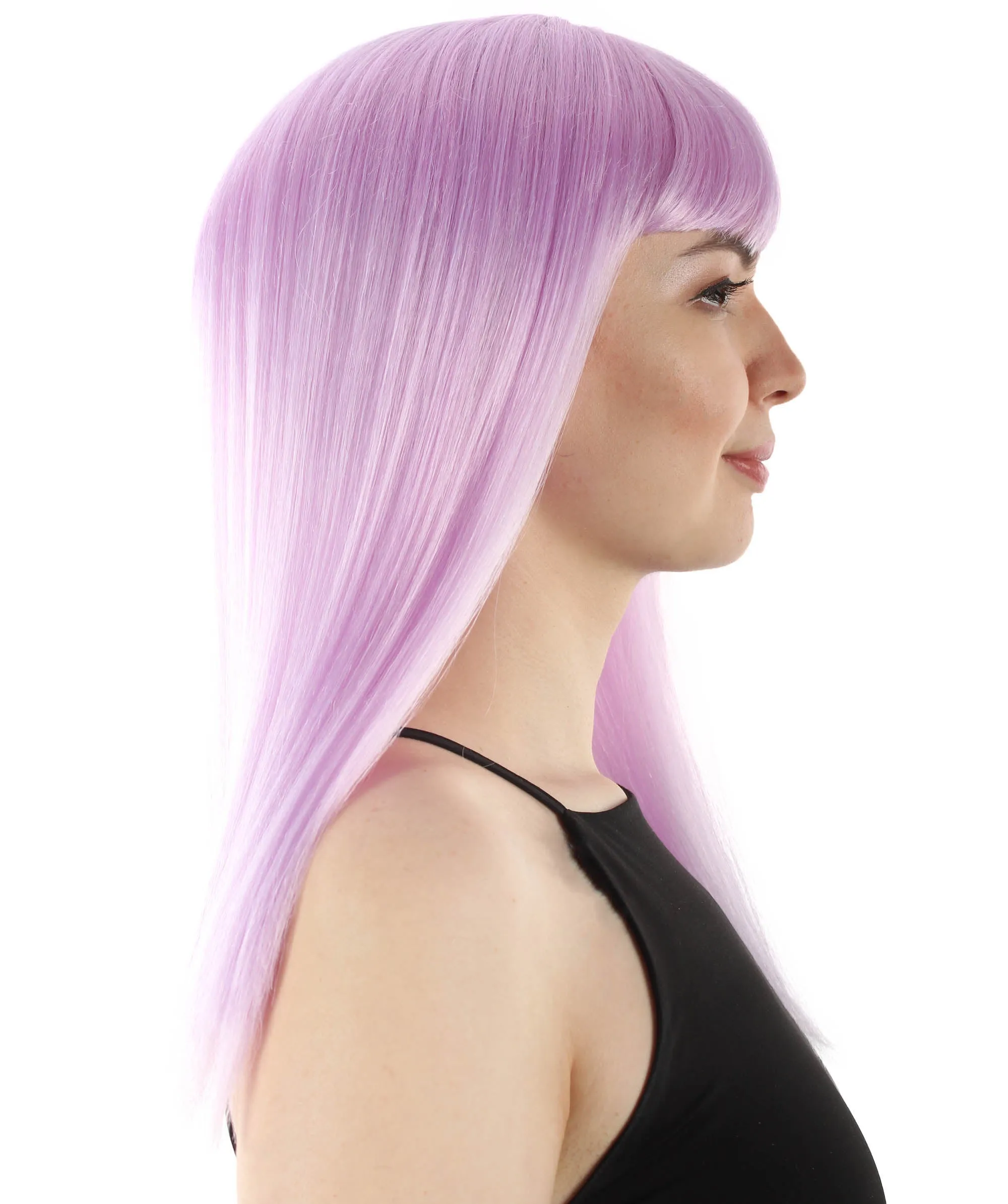Adult Women's 18" Inch Silky Medium Straight Length Diva Wig, Multiple Color Synthetic Hair with Bangs | HPO