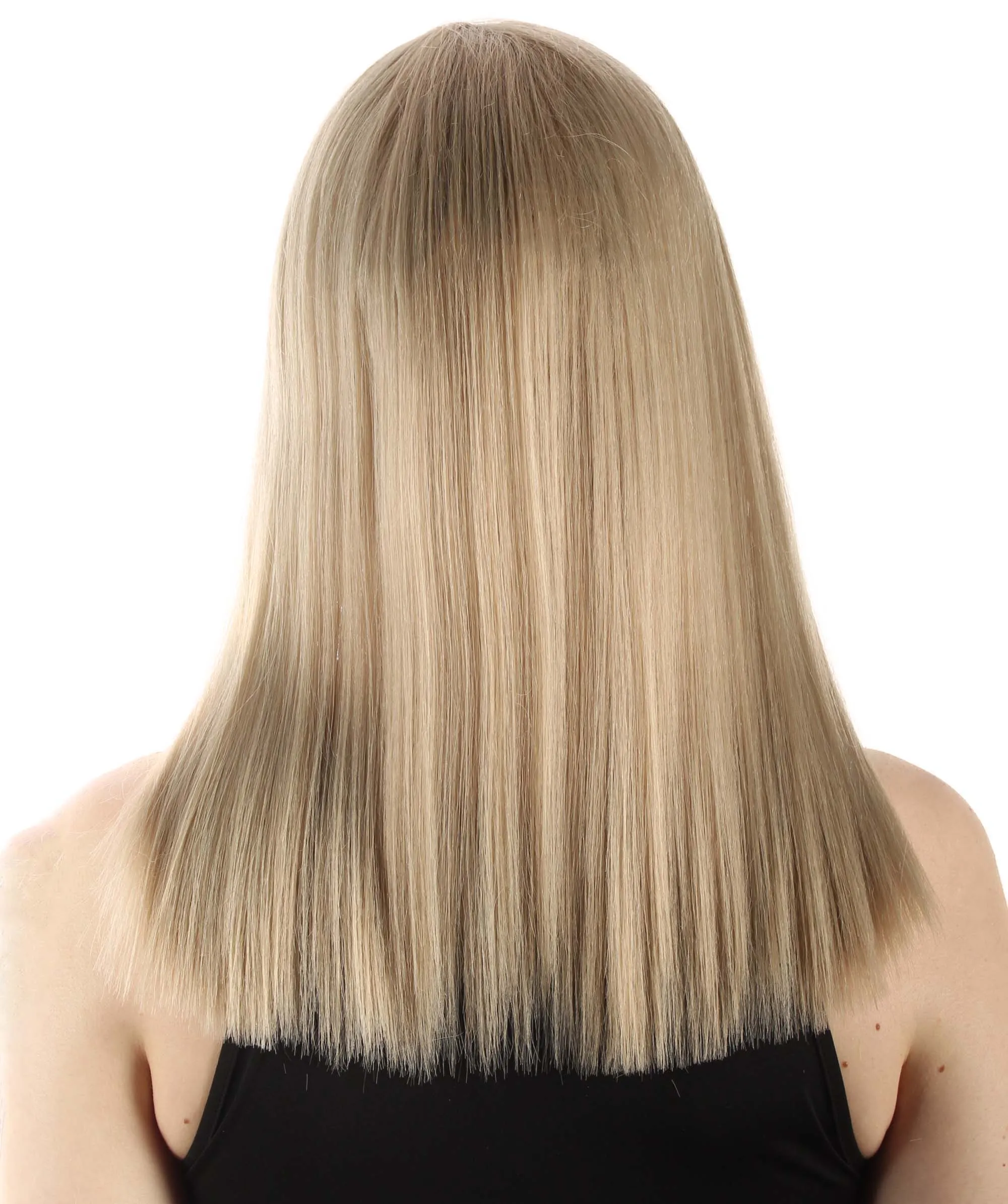 Adult Women's 18" Inch Silky Medium Straight Length Diva Wig, Multiple Color Synthetic Hair with Bangs | HPO