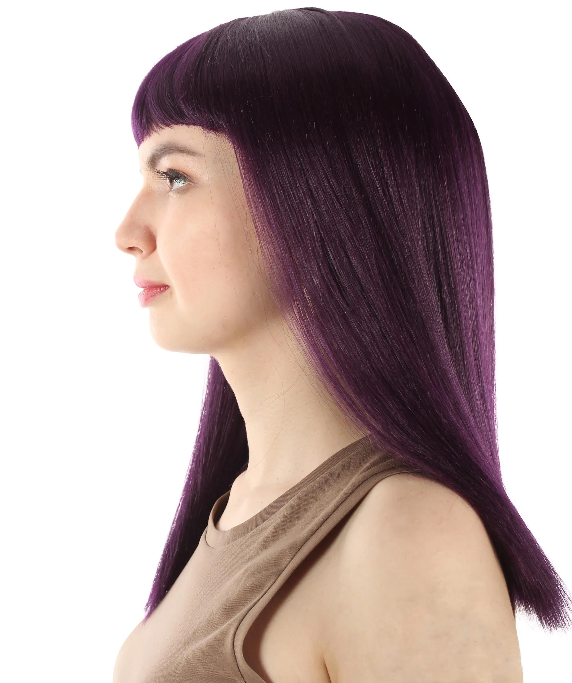 Adult Women's 18" Inch Silky Medium Straight Length Diva Wig, Multiple Color Synthetic Hair with Bangs | HPO
