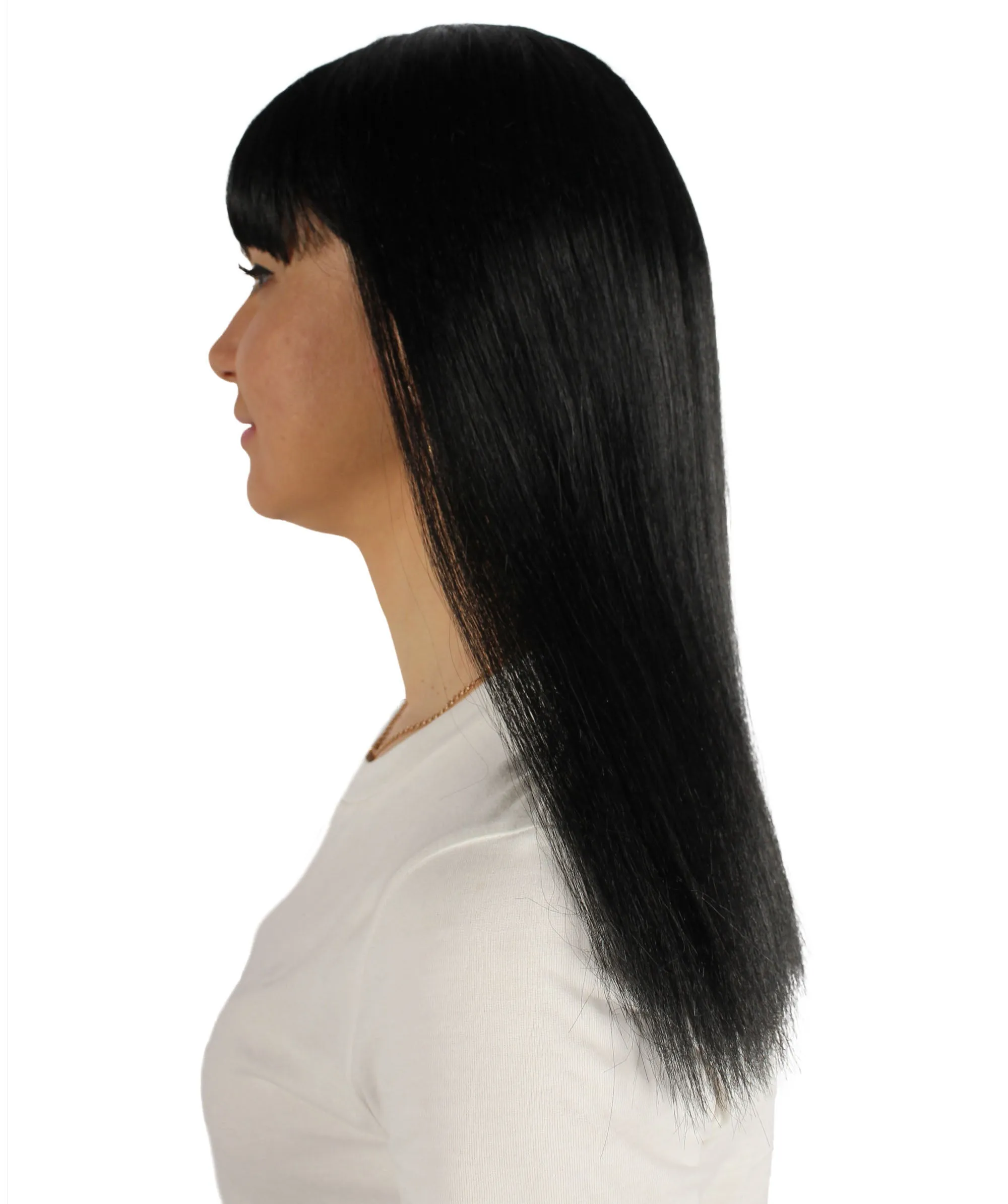 Adult Women's 18" Inch Silky Medium Straight Length Diva Wig, Multiple Color Synthetic Hair with Bangs | HPO