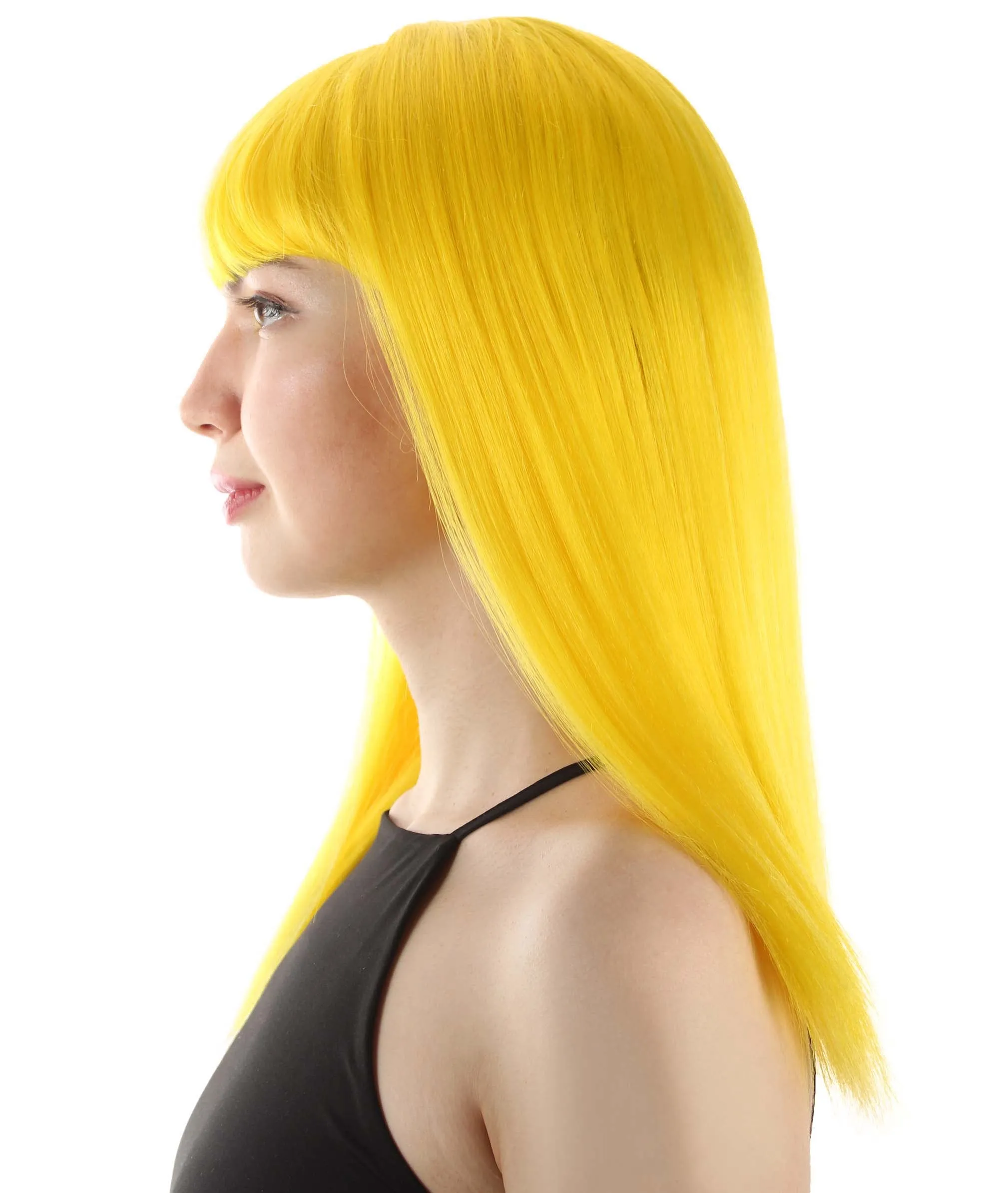Adult Women's 18" Inch Silky Medium Straight Length Diva Wig, Multiple Color Synthetic Hair with Bangs | HPO