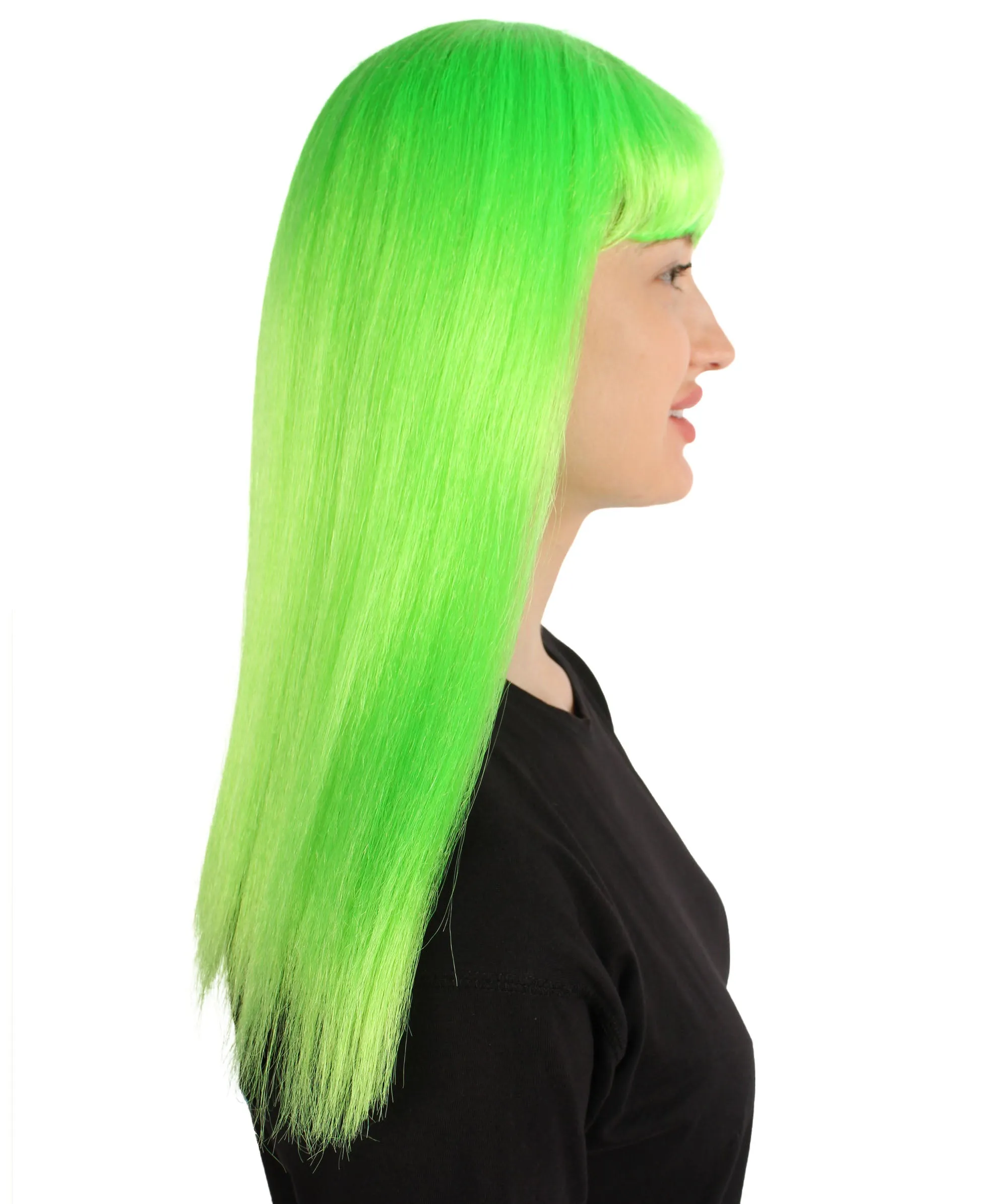 Adult Women's 18" Inch Silky Medium Straight Length Diva Wig, Multiple Color Synthetic Hair with Bangs | HPO