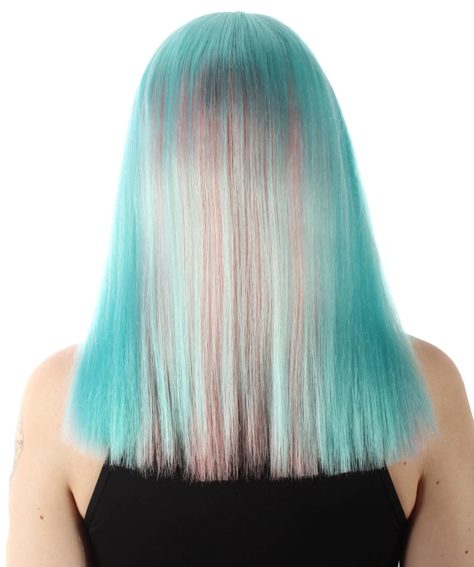 Adult Women's 18" Inch Silky Medium Straight Length Diva Wig, Multiple Color Synthetic Hair with Bangs | HPO