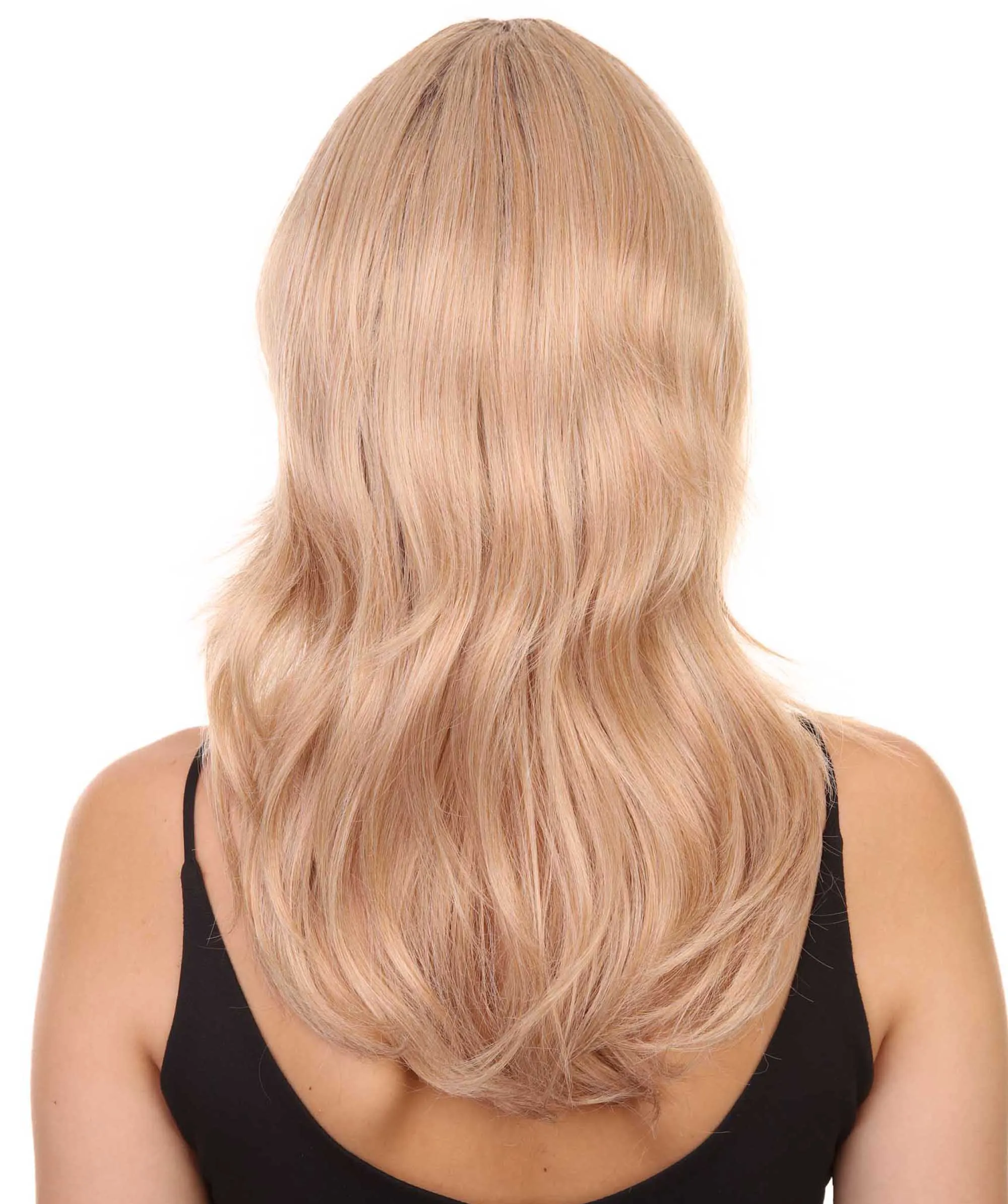 Adult Women's 19" Inch Long Length Wavy Side Back Lace Natural Blonde Hairline Icon Beauty Wig, 100% Heat Resistant Fibers, Perfect for your Everyday Wear and Styling to your Expectations! | Nunique