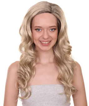 Adult Women's 23" Inch Long Length Wavy Halloween Cosplay Star Girl Super Hero Costume Wig, Synthetic Soft Fiber Hair, Capless Cap Design for Comfort and Fit! | HPO