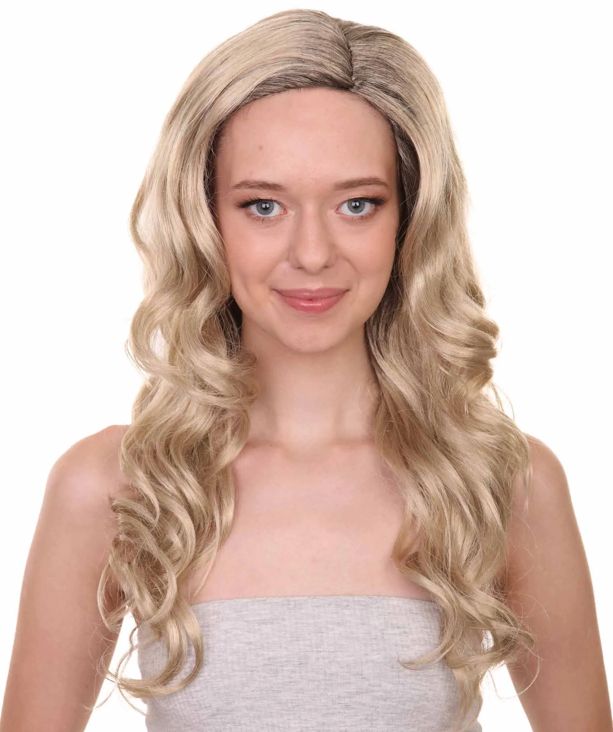 Adult Women's 23" Inch Long Length Wavy Halloween Cosplay Star Girl Super Hero Costume Wig, Synthetic Soft Fiber Hair, Capless Cap Design for Comfort and Fit! | HPO