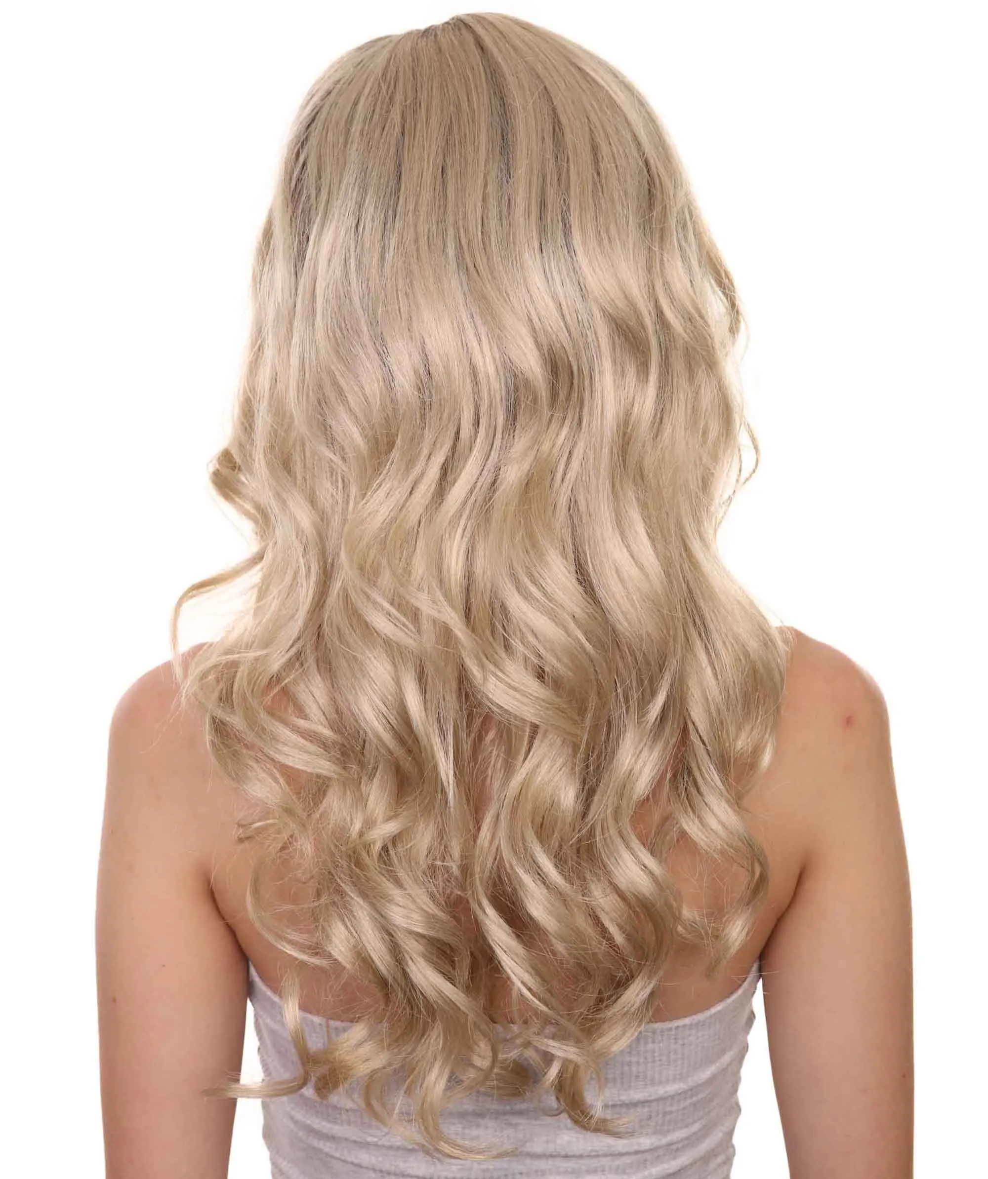 Adult Women's 23" Inch Long Length Wavy Halloween Cosplay Star Girl Super Hero Costume Wig, Synthetic Soft Fiber Hair, Capless Cap Design for Comfort and Fit! | HPO