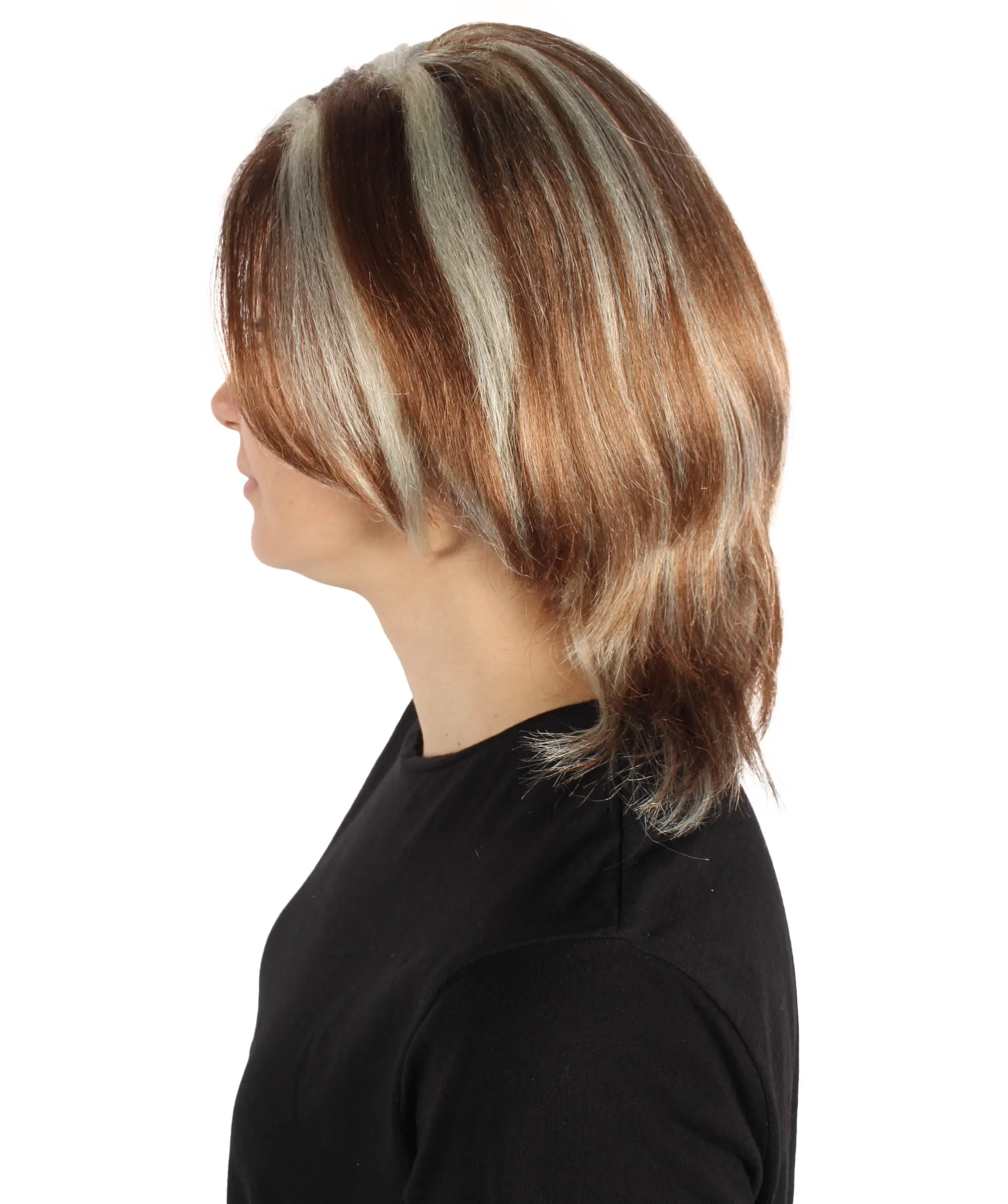 Adult Women’s 90s Sitcom Iconic Ash-blonde Side-parted Choppy Layered Bob Wig I Flame-retardant 100% Synthetic Fiber Cosplay Wig | HPO