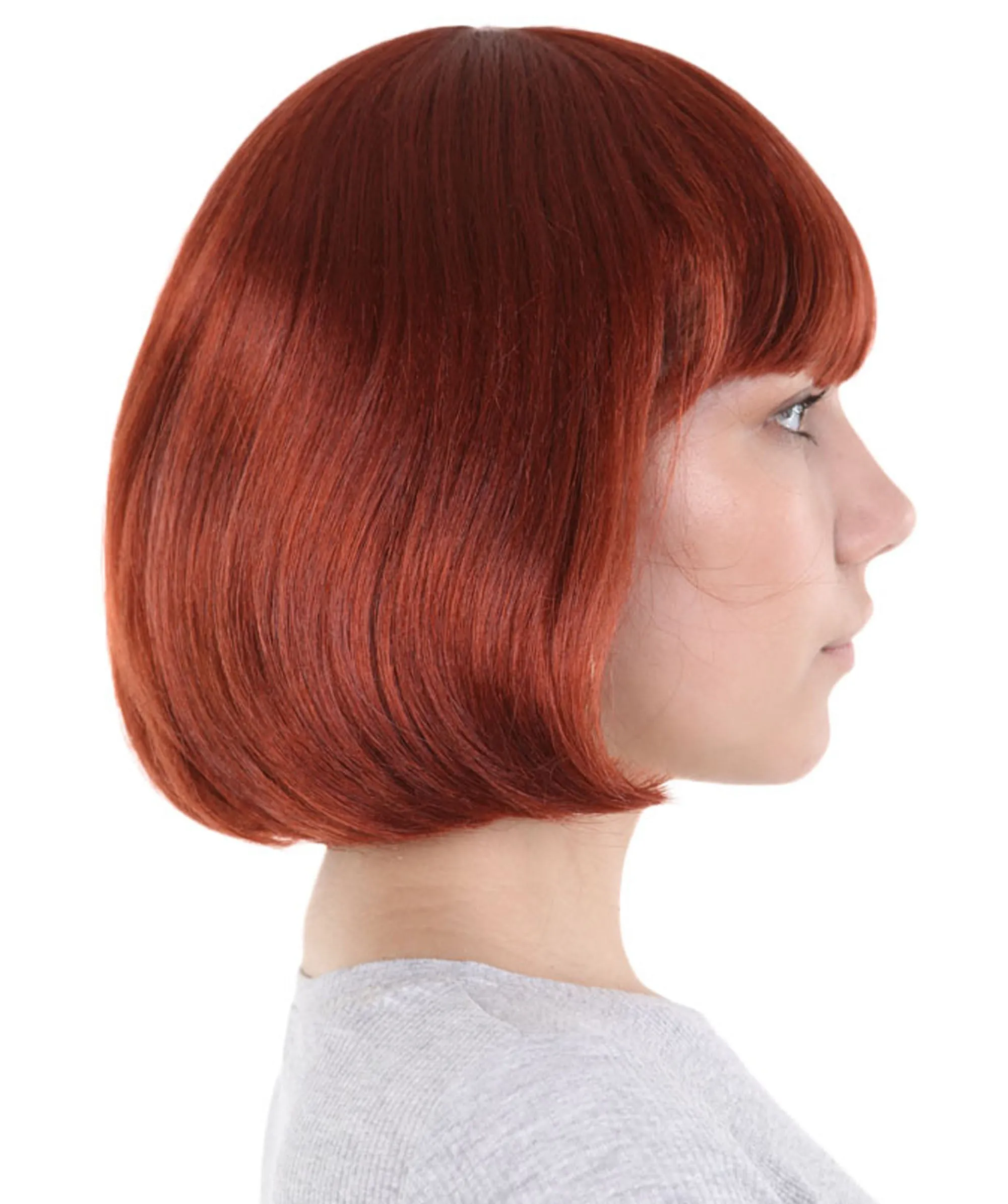 Adult Women's Brown Short Bob Wig | Perfect For Halloween | Flame-Retardant Synthetic Fiber | Standard Cap