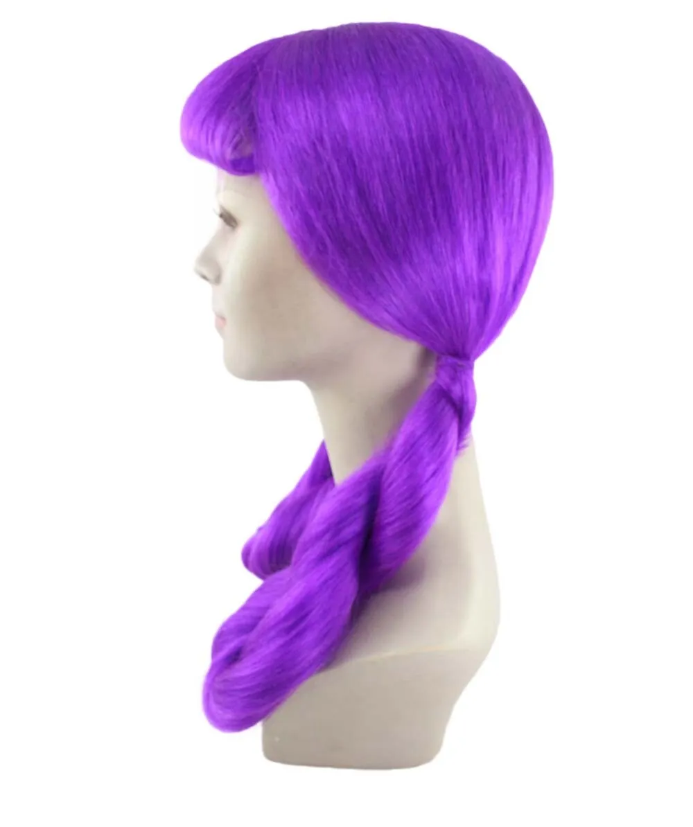 Adult Women's Candy Cartoon Character Wig | Neon Purple Color | Perfect for Halloween & Cosplay Events