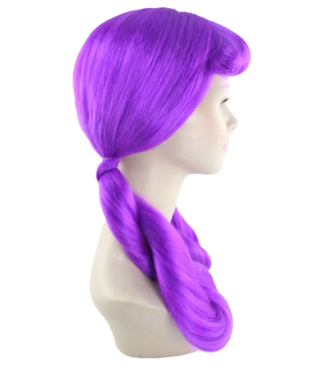 Adult Women's Candy Cartoon Character Wig | Neon Purple Color | Perfect for Halloween & Cosplay Events