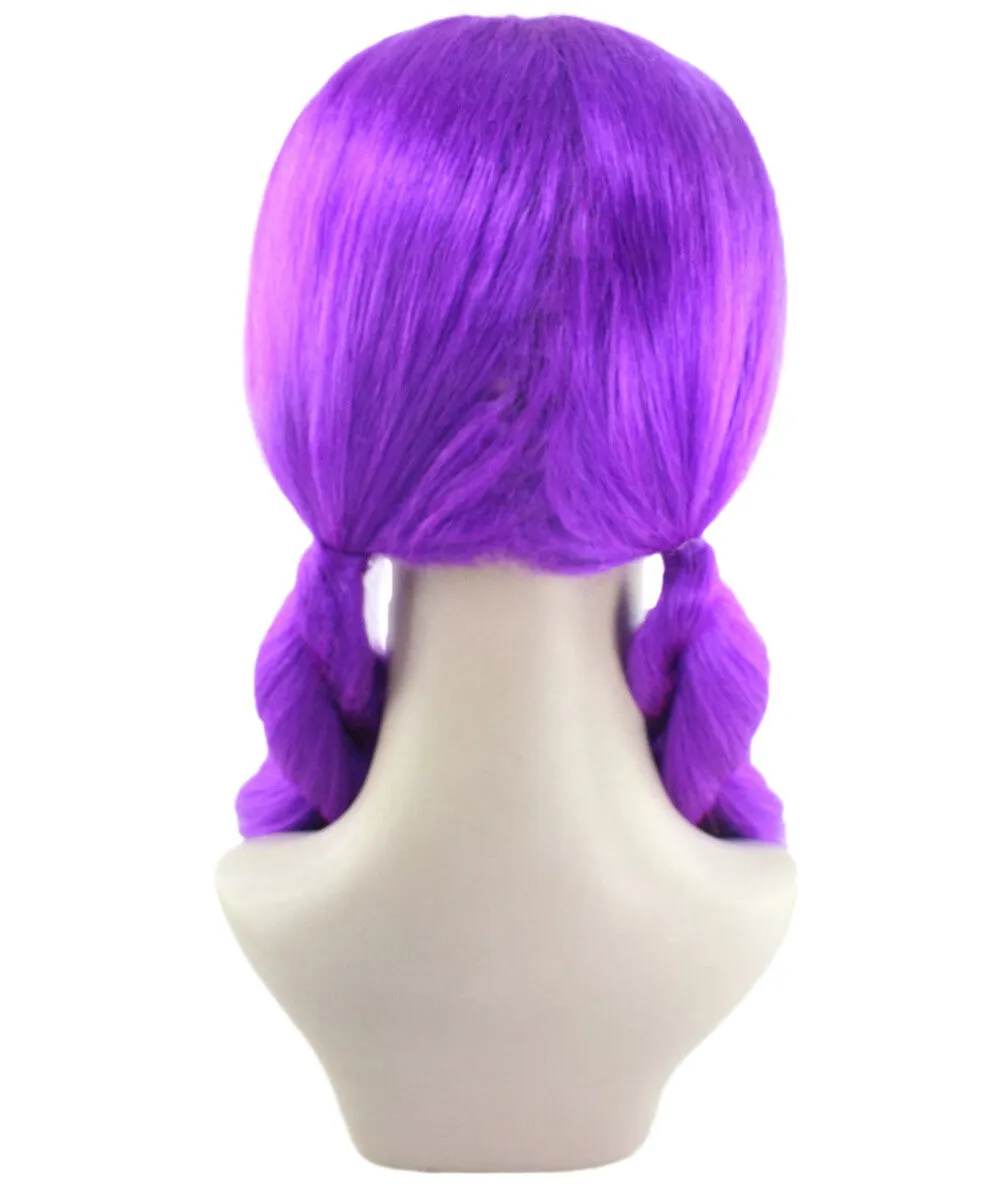 Adult Women's Candy Cartoon Character Wig | Neon Purple Color | Perfect for Halloween & Cosplay Events